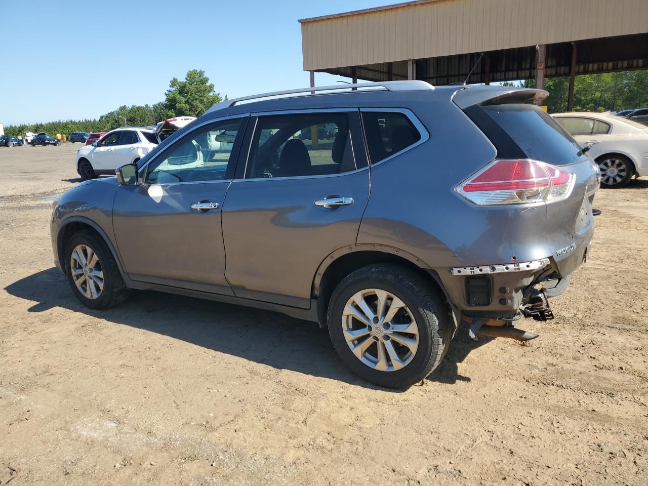 2015 Nissan Rogue Sv Серый vin: KNMAT2MTXFP507032 Damage: Left Qtr Panel, Hole(S), 2 To 3 Inches