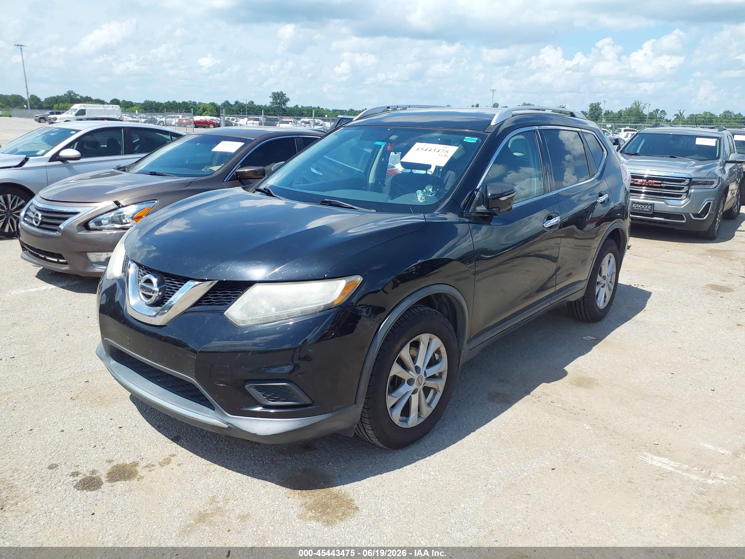 2015 Nissan Rogue Sv Black vin: KNMAT2MTXFP515146