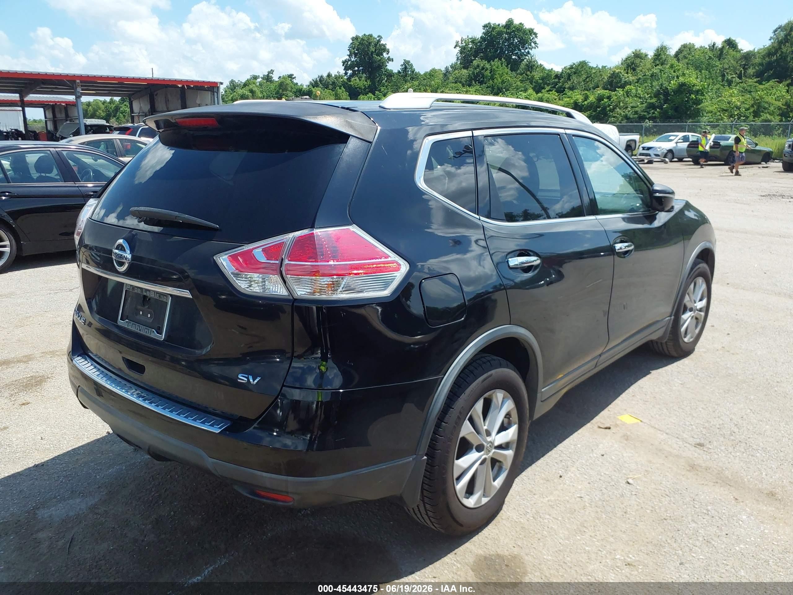 2015 Nissan Rogue Sv Black vin: KNMAT2MTXFP515146