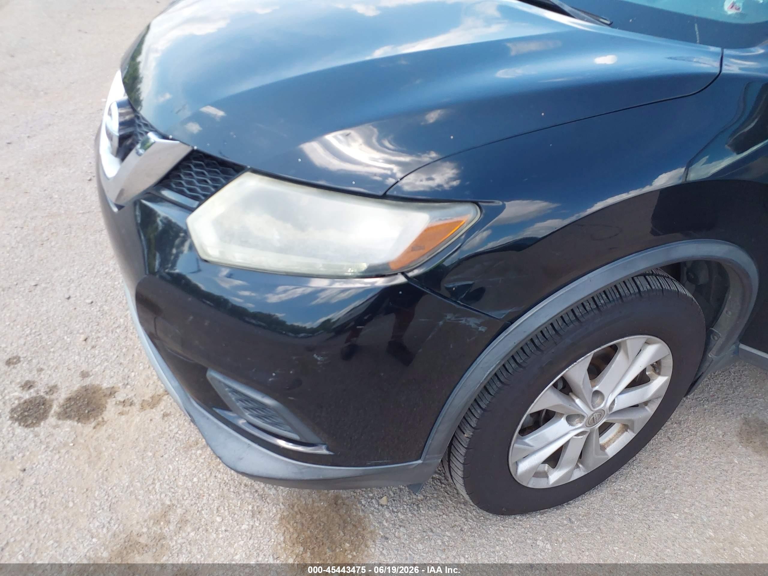 2015 Nissan Rogue Sv Black vin: KNMAT2MTXFP515146