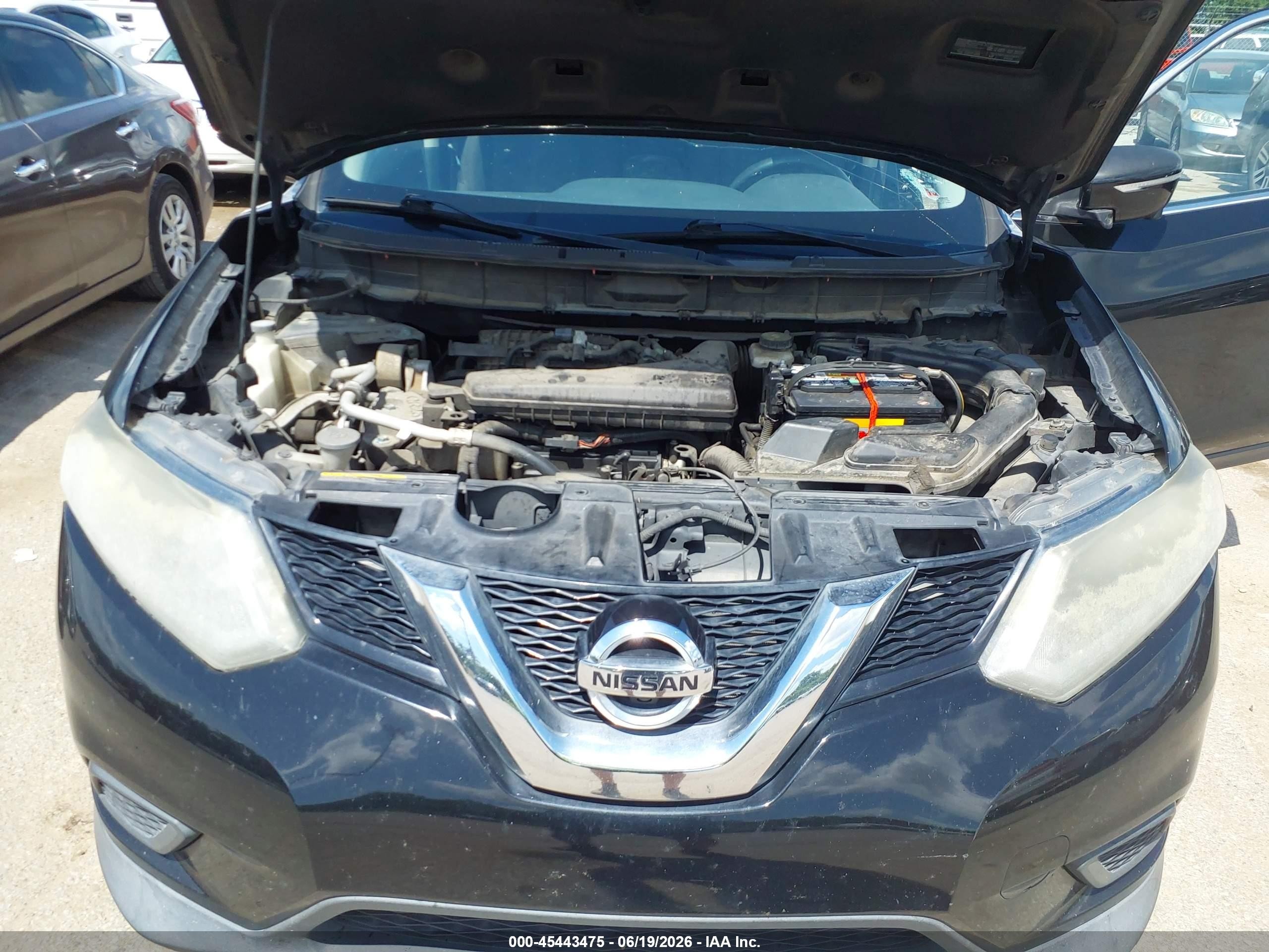 2015 Nissan Rogue Sv Black vin: KNMAT2MTXFP515146