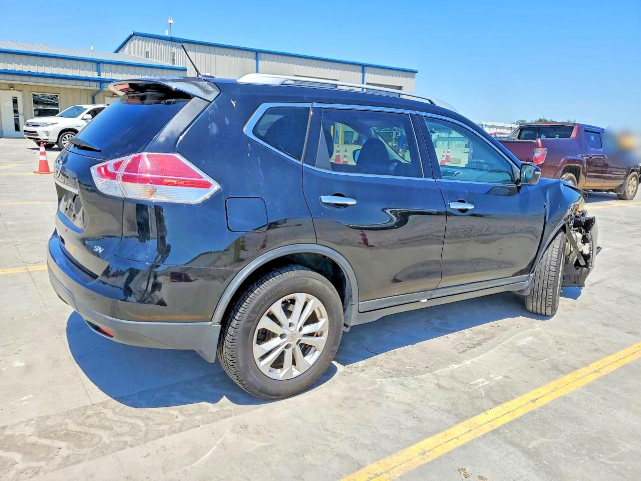 2015 Nissan Rogue Sv Black vin: KNMAT2MTXFP531489