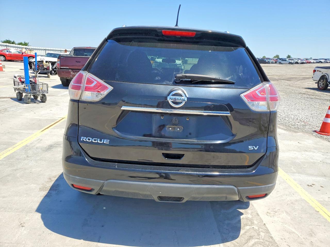 2015 Nissan Rogue Sv Black vin: KNMAT2MTXFP531489