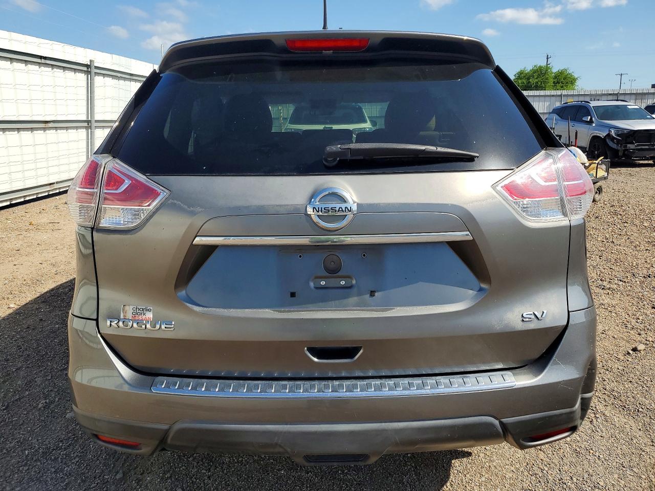 2015 Nissan Rogue Sv Gray vin: KNMAT2MTXFP551256