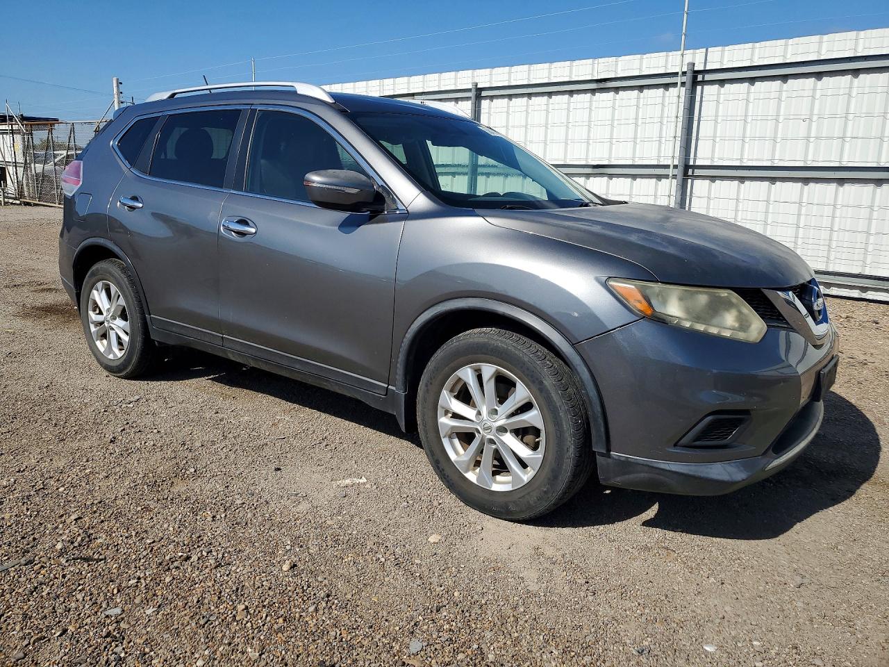 2015 Nissan Rogue Sv Gray vin: KNMAT2MTXFP551256