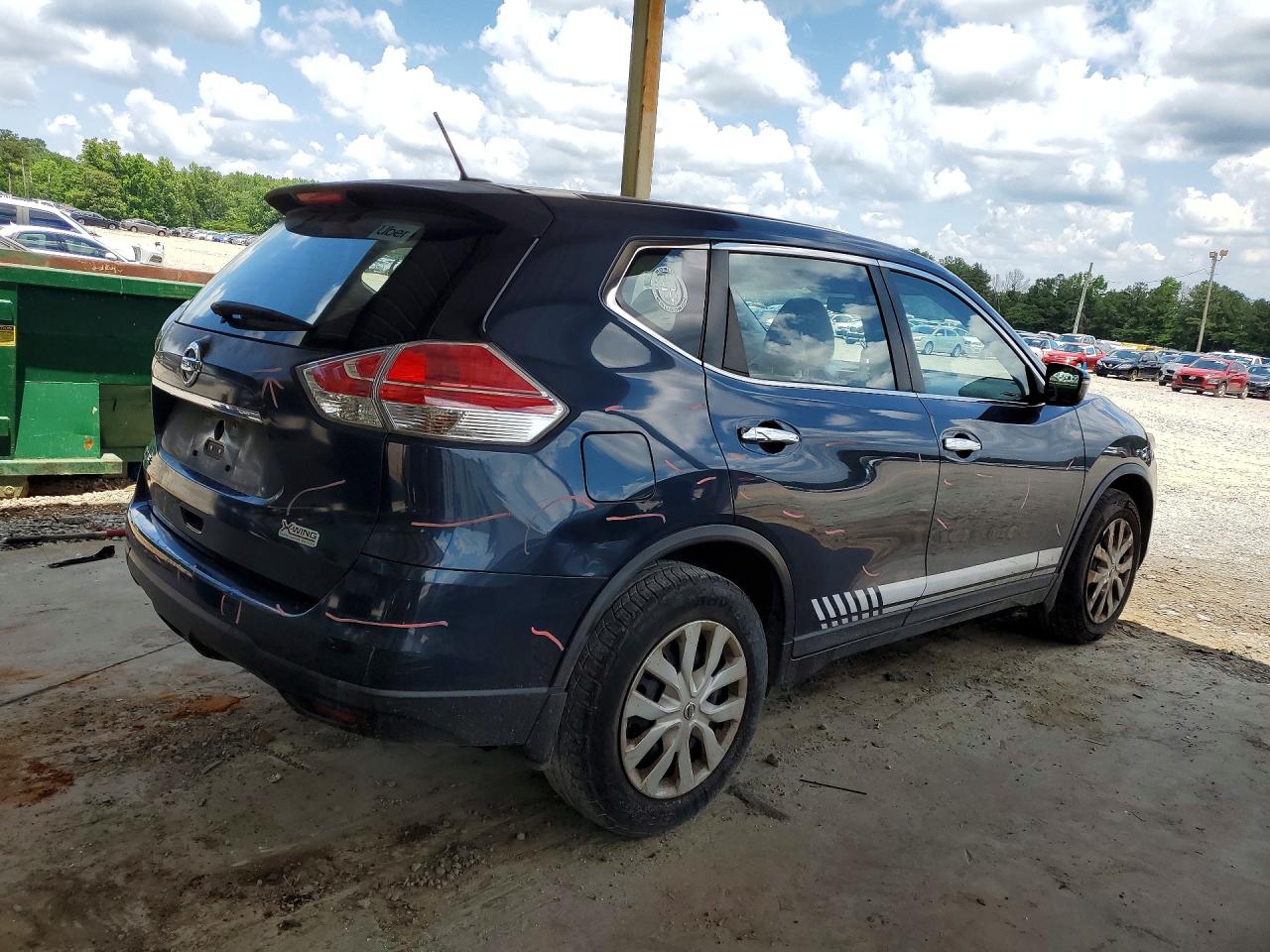 2015 Nissan Rogue S Blue vin: KNMAT2MTXFP559793