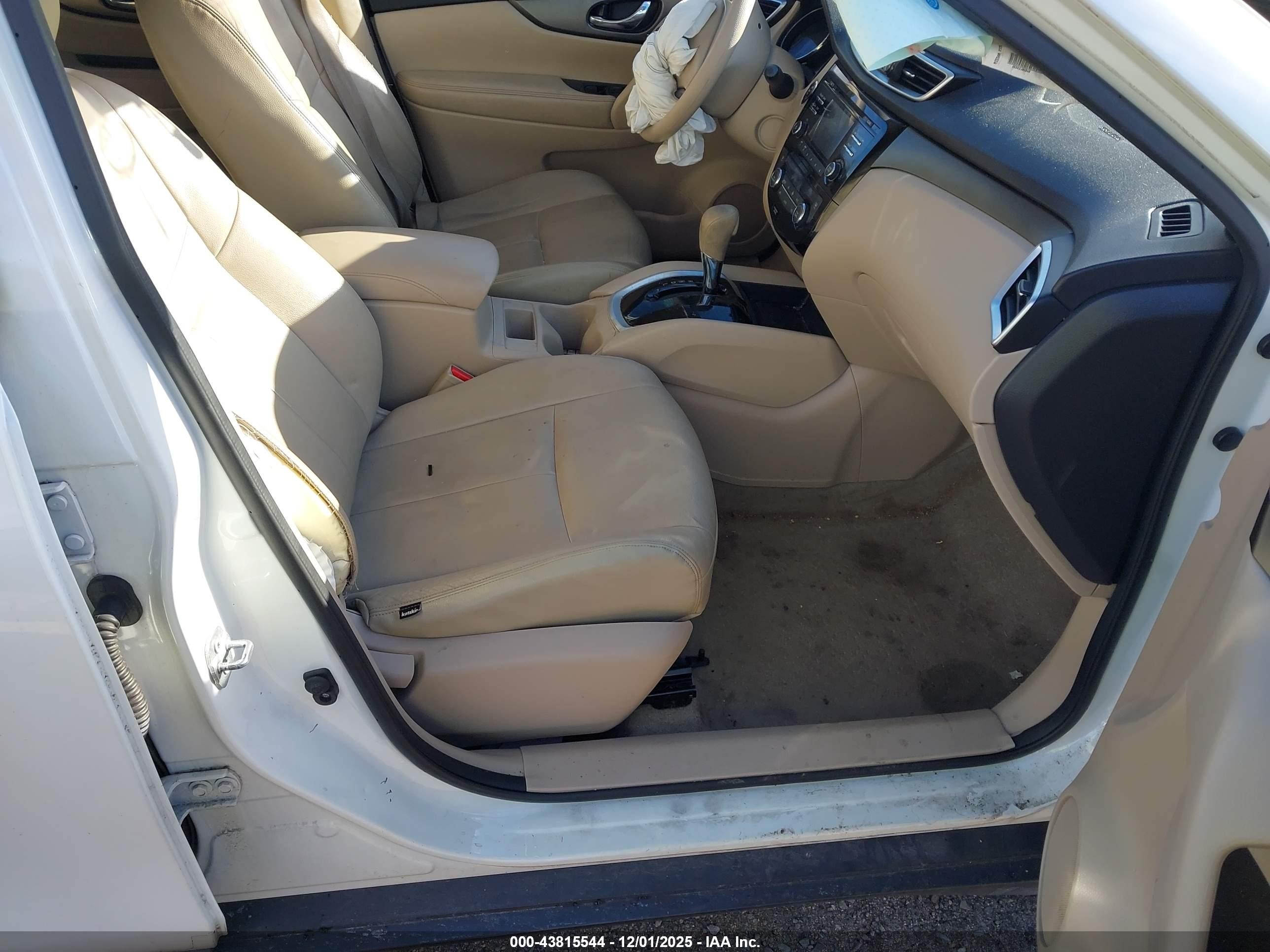 2015 Nissan Rogue Sv White vin: KNMAT2MTXFP564654
