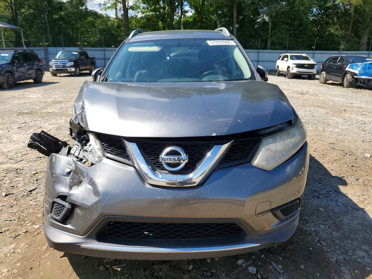 2015 Nissan Rogue S/sl/sv Gray vin: KNMAT2MTXFP566890