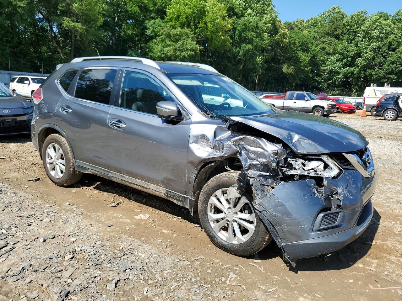 2015 Nissan Rogue S/sl/sv Gray vin: KNMAT2MTXFP566890