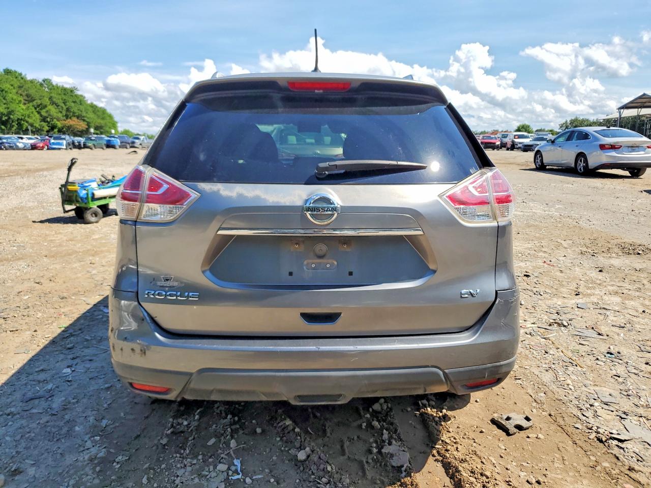 2015 Nissan Rogue S/sl/sv Gray vin: KNMAT2MTXFP566890