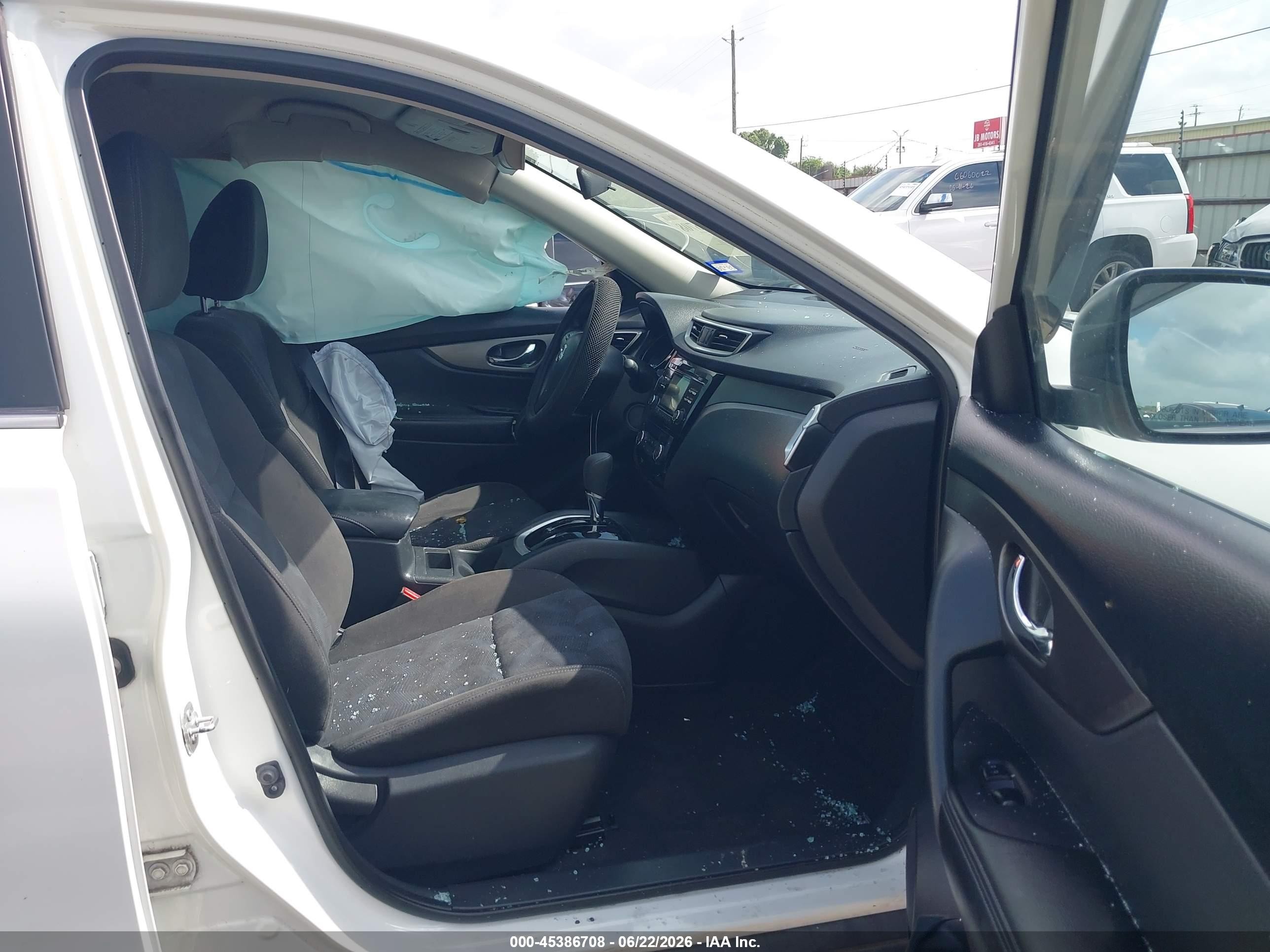 2015 Nissan Rogue Sv White vin: KNMAT2MTXFP572902