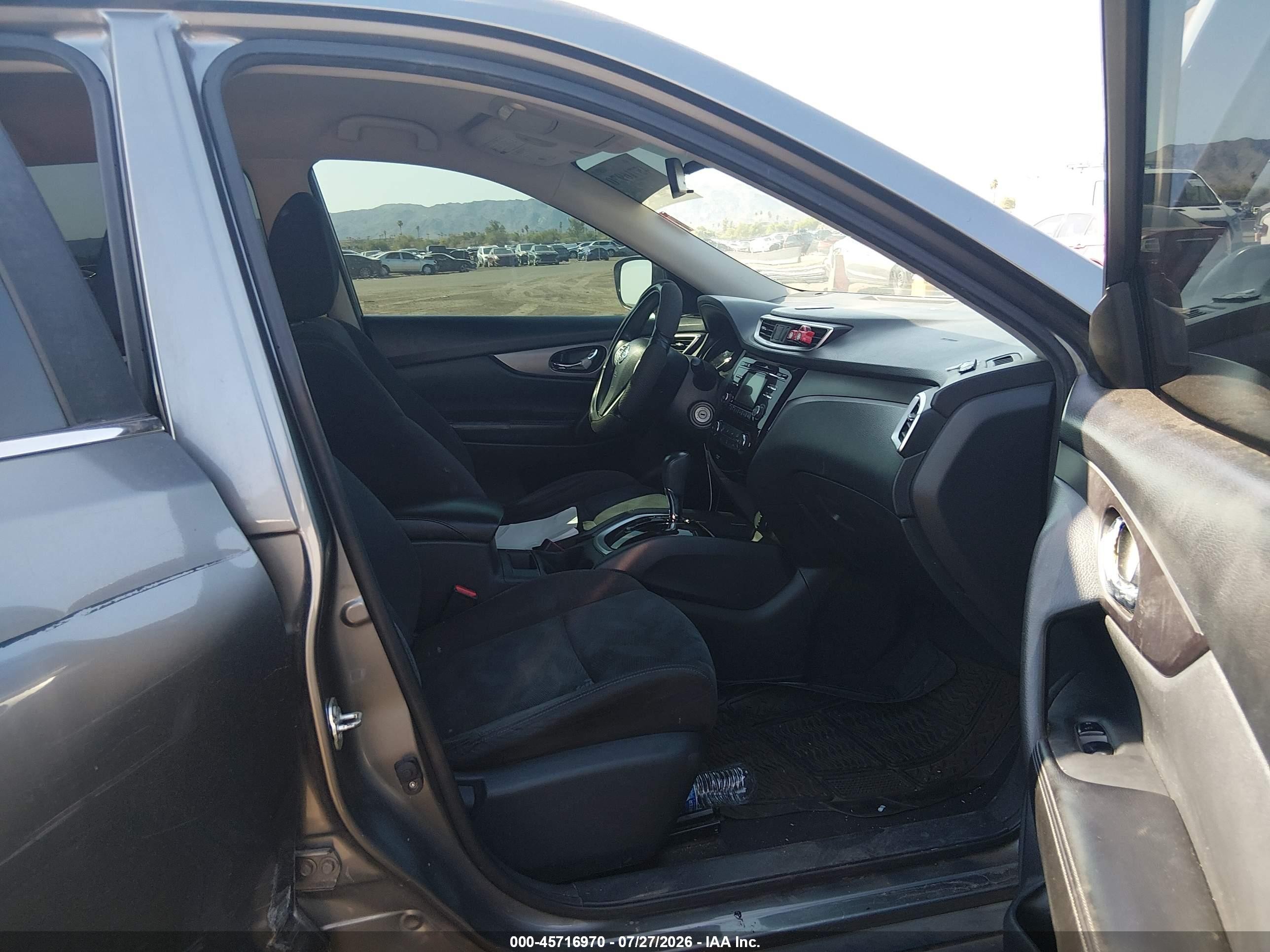 2015 Nissan Rogue S Gray vin: KNMAT2MTXFP579736