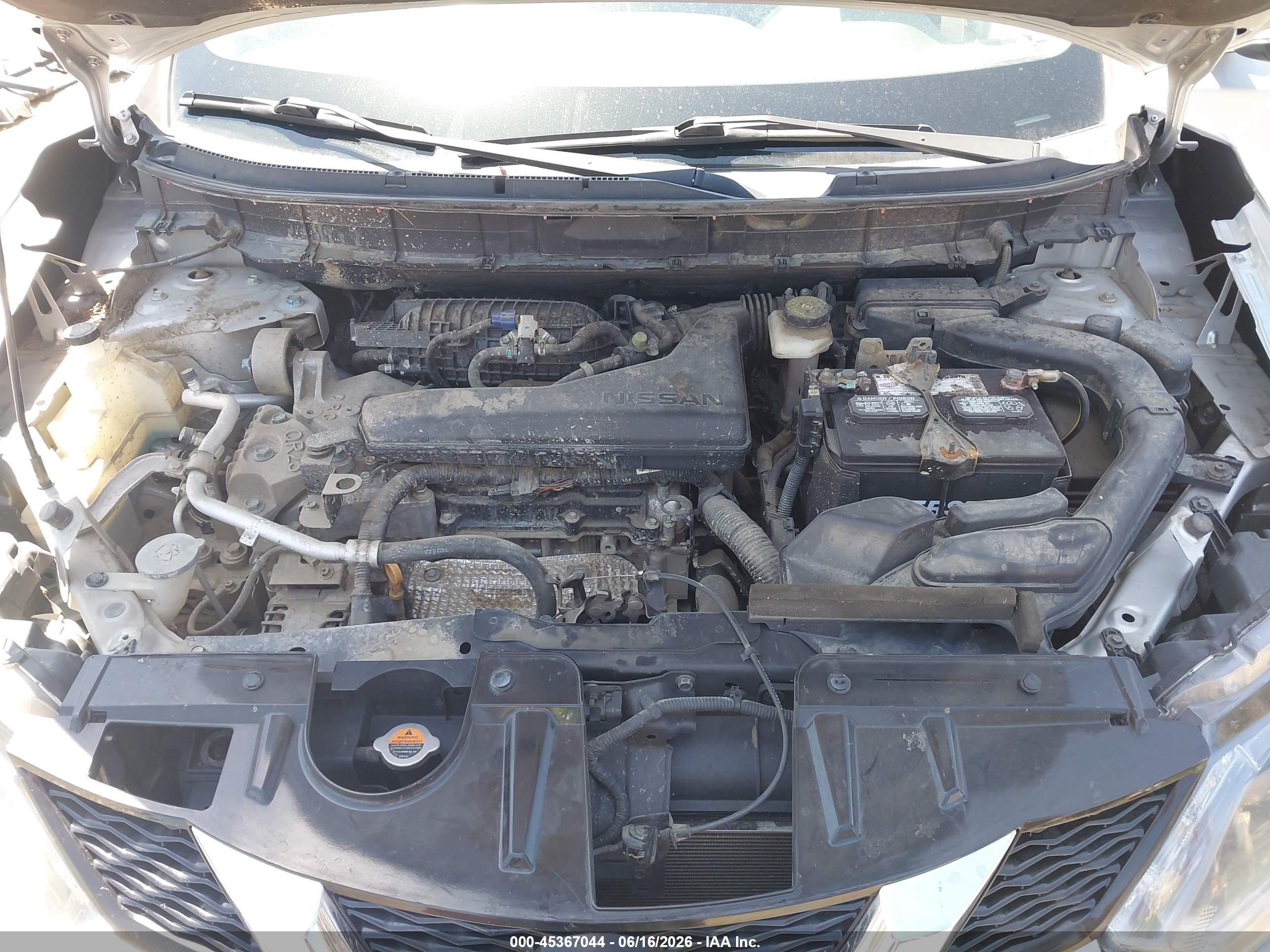 2015 Nissan Rogue Sv Silver vin: KNMAT2MTXFP584158