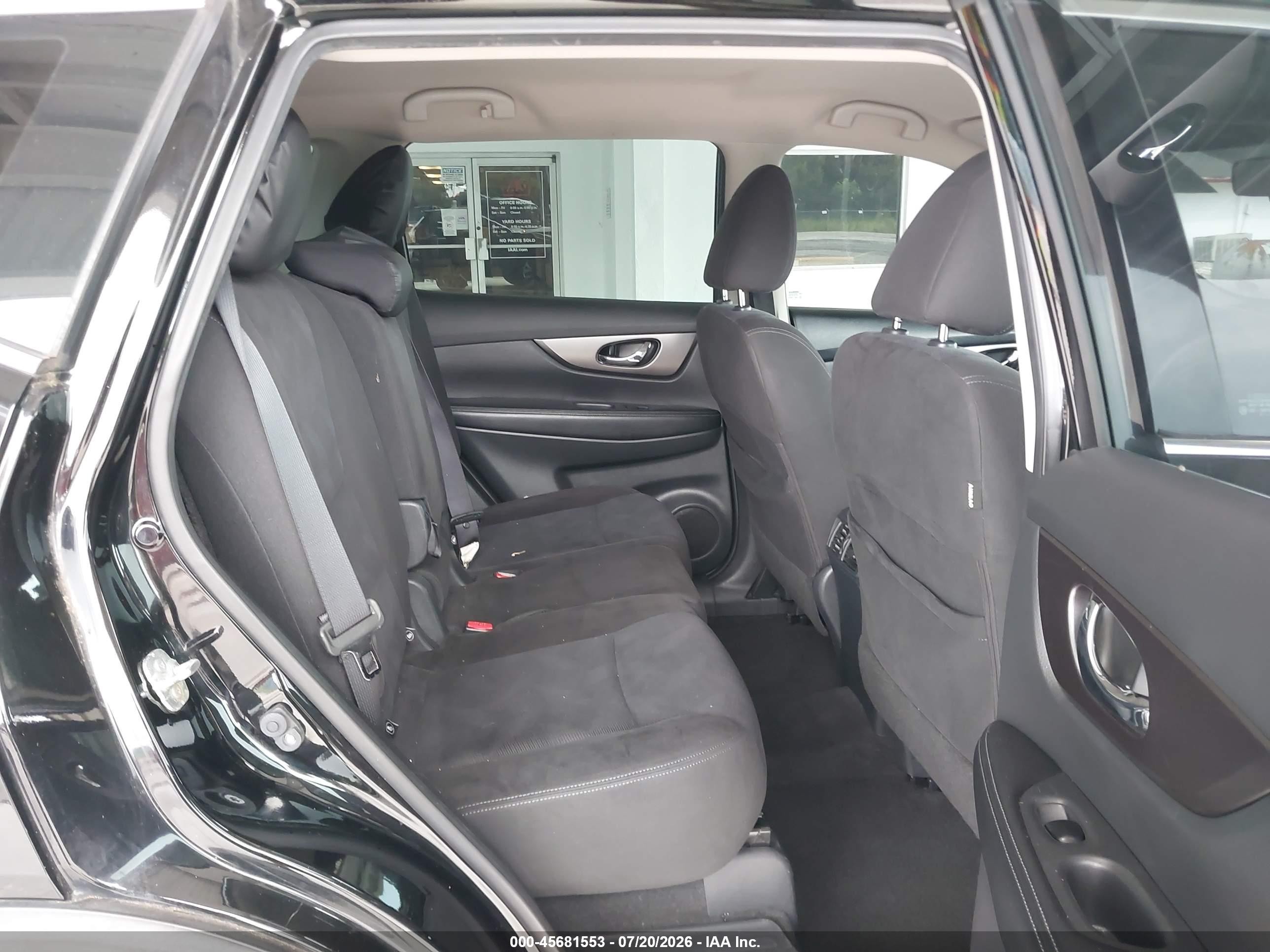 2015 Nissan Rogue S Black vin: KNMAT2MTXFP592244