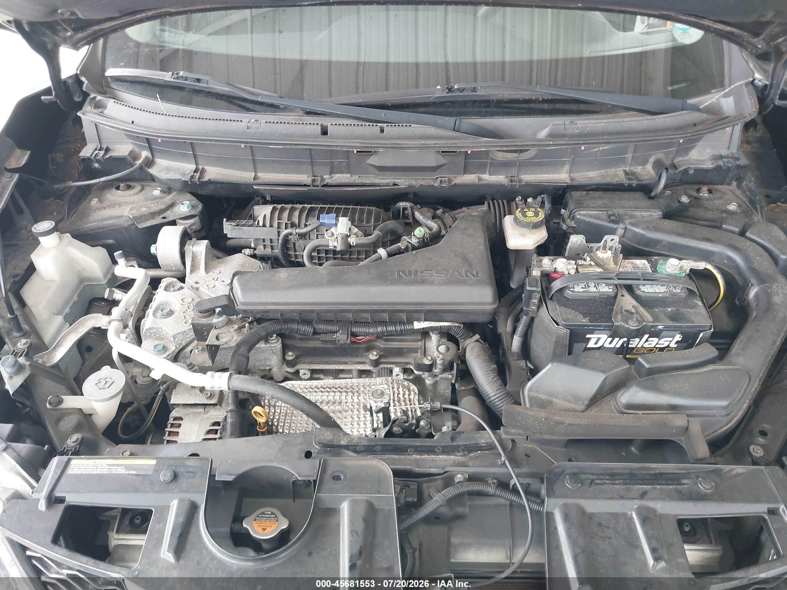 2015 Nissan Rogue S Black vin: KNMAT2MTXFP592244