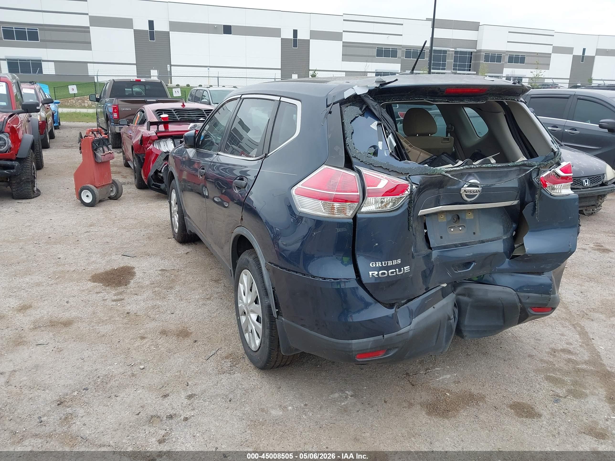 2016 Nissan Rogue S Синий vin: KNMAT2MTXGP647857