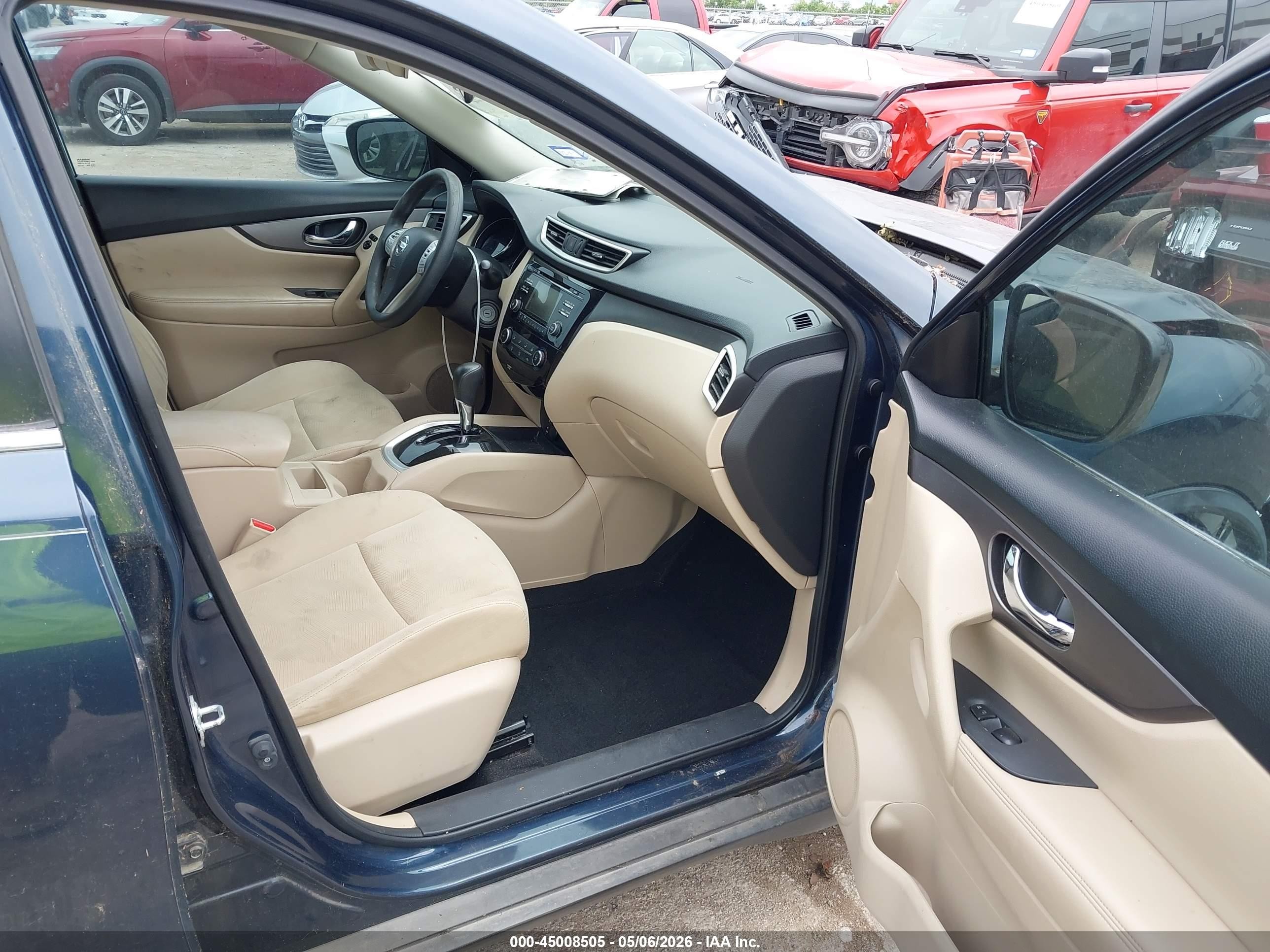 2016 Nissan Rogue S Синий vin: KNMAT2MTXGP647857