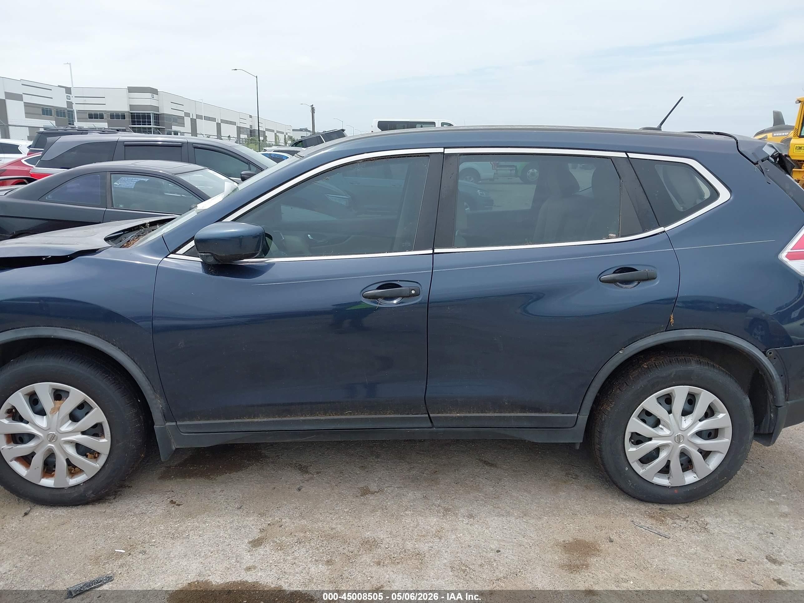 2016 Nissan Rogue S Синий vin: KNMAT2MTXGP647857