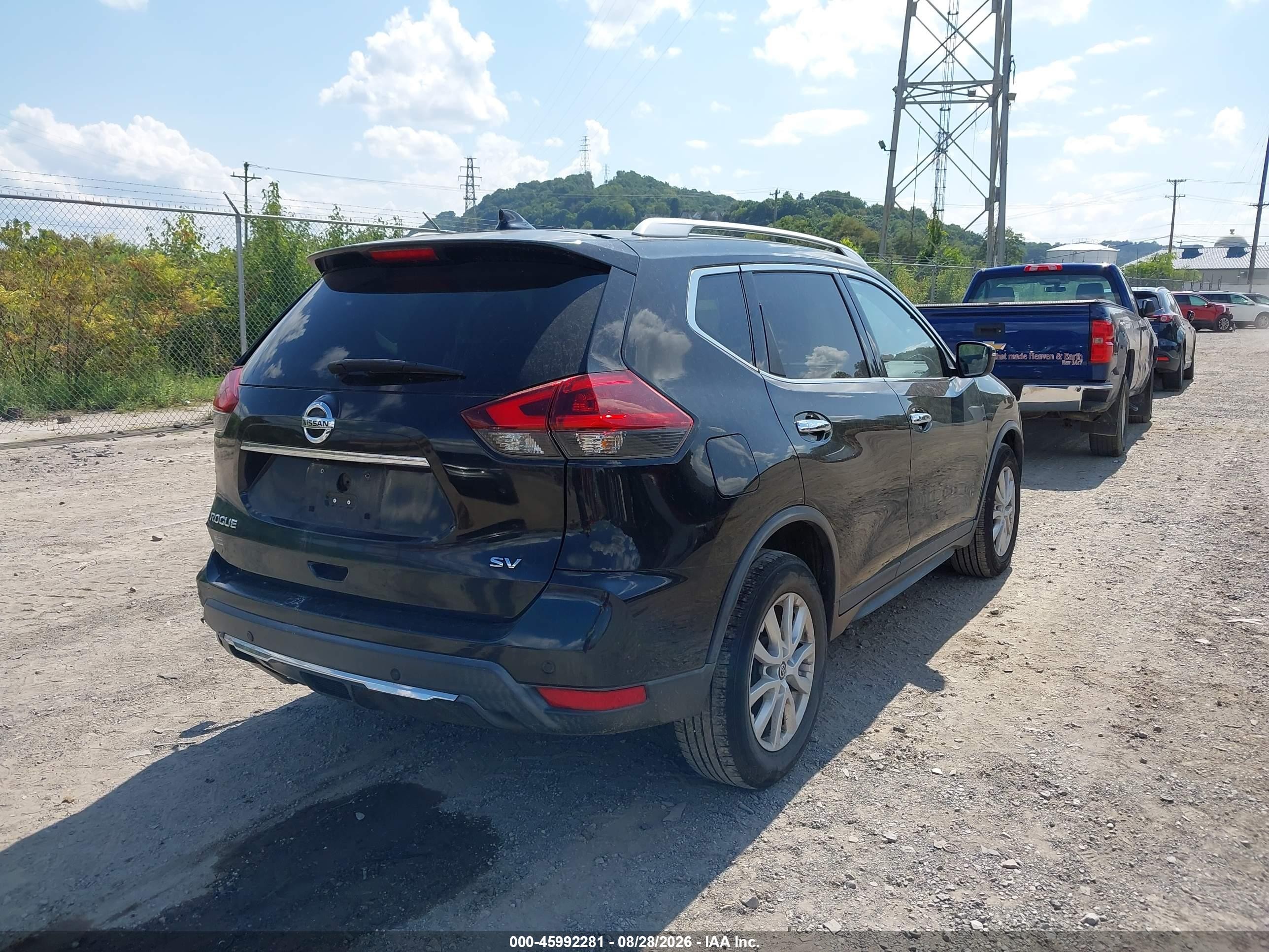 2019 Nissan Rogue Sv Black vin: KNMAT2MTXKP507767