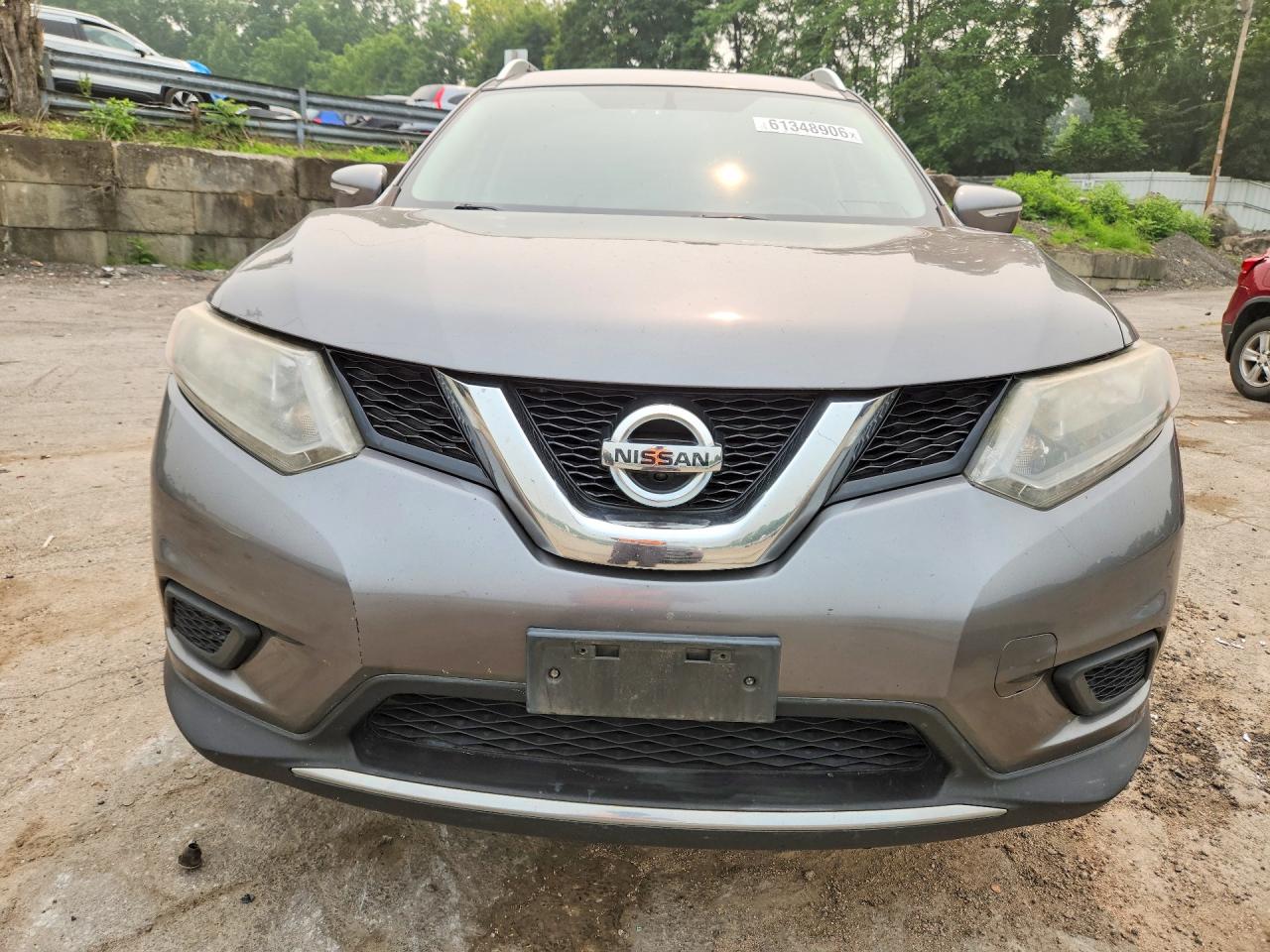 2015 Nissan Rogue Sv Серый vin: KNMAT2MV0FP506277