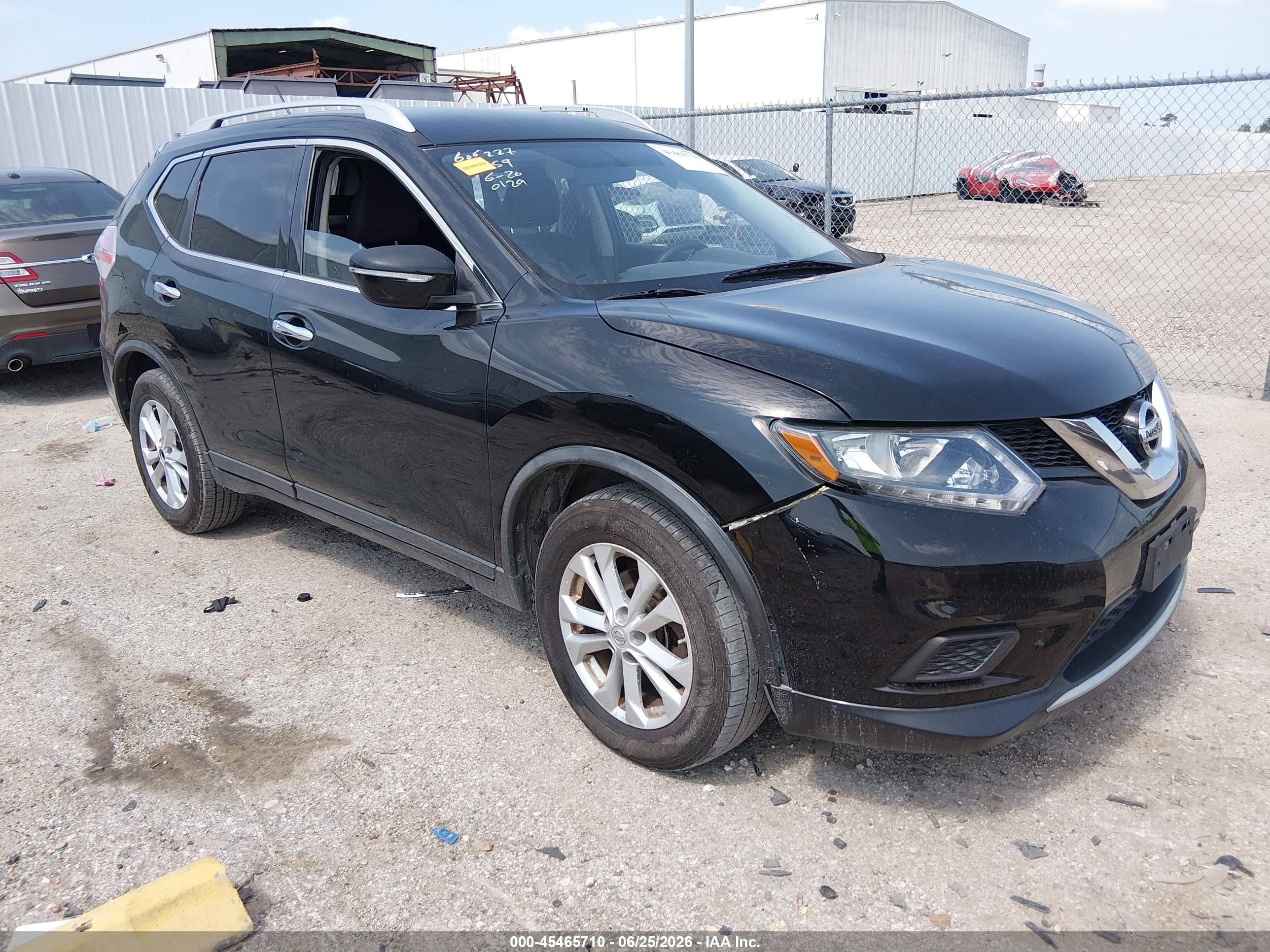 2015 Nissan Rogue Sv Black vin: KNMAT2MV0FP520129