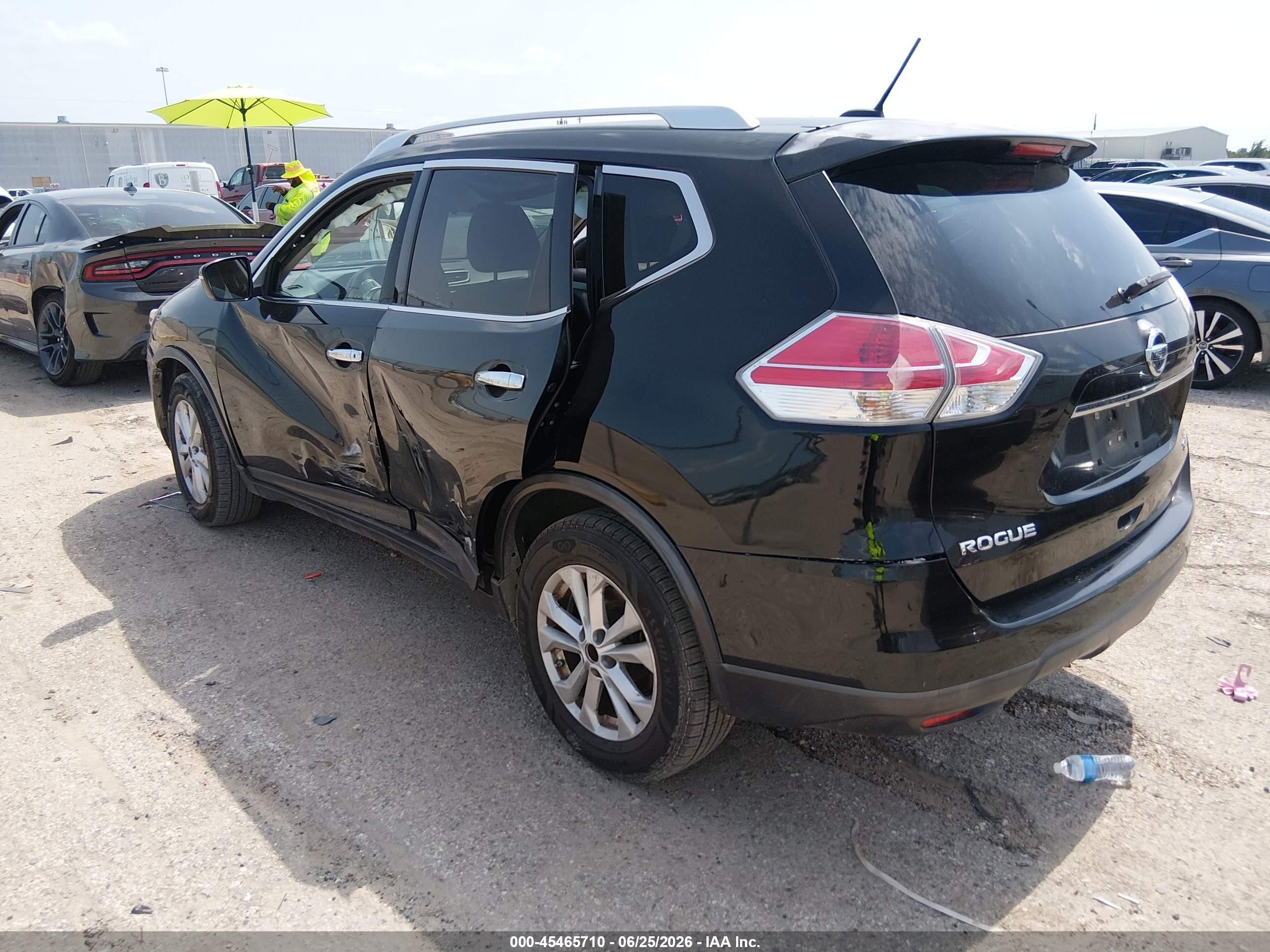 2015 Nissan Rogue Sv Black vin: KNMAT2MV0FP520129
