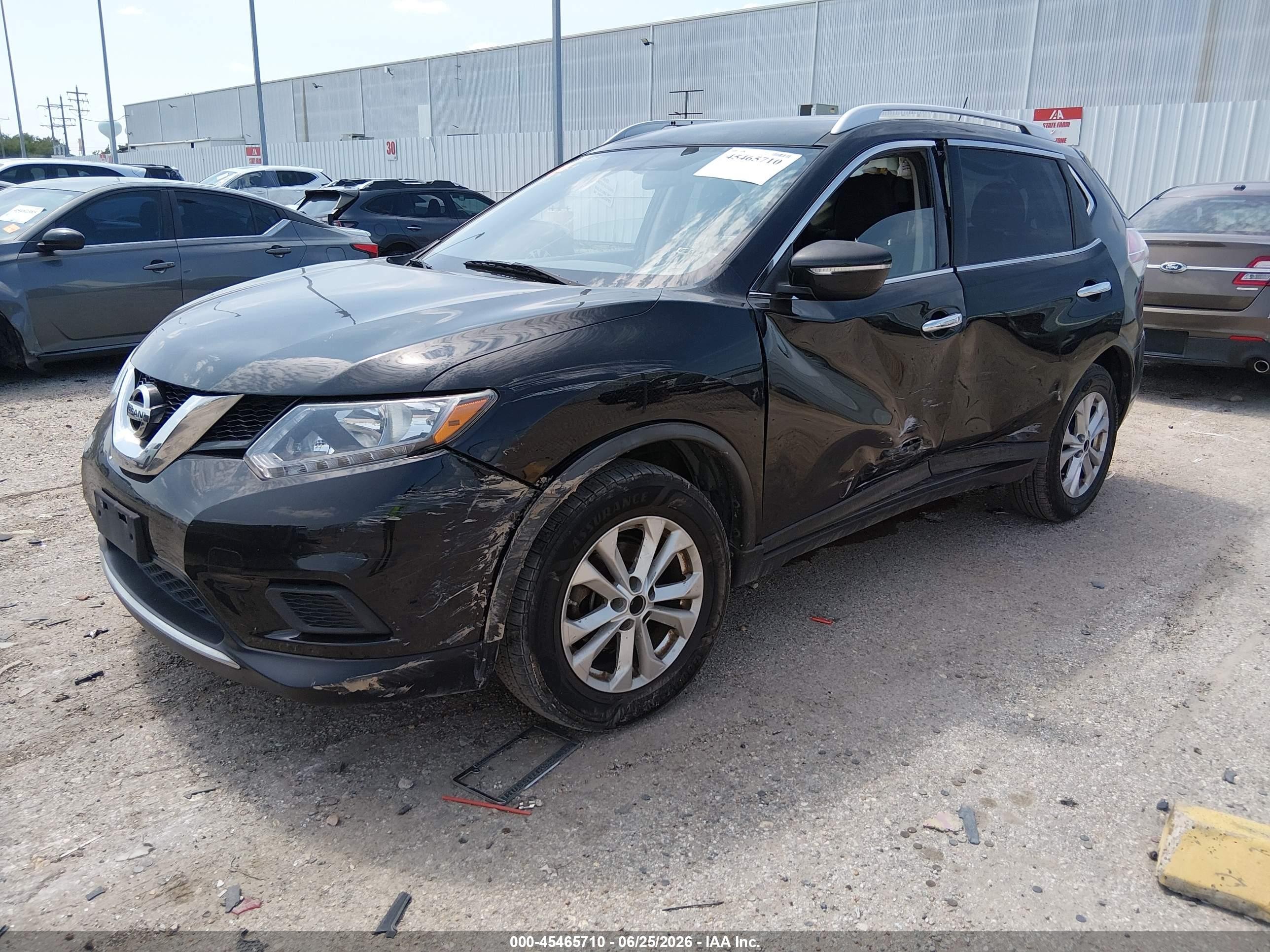 2015 Nissan Rogue Sv Black vin: KNMAT2MV0FP520129