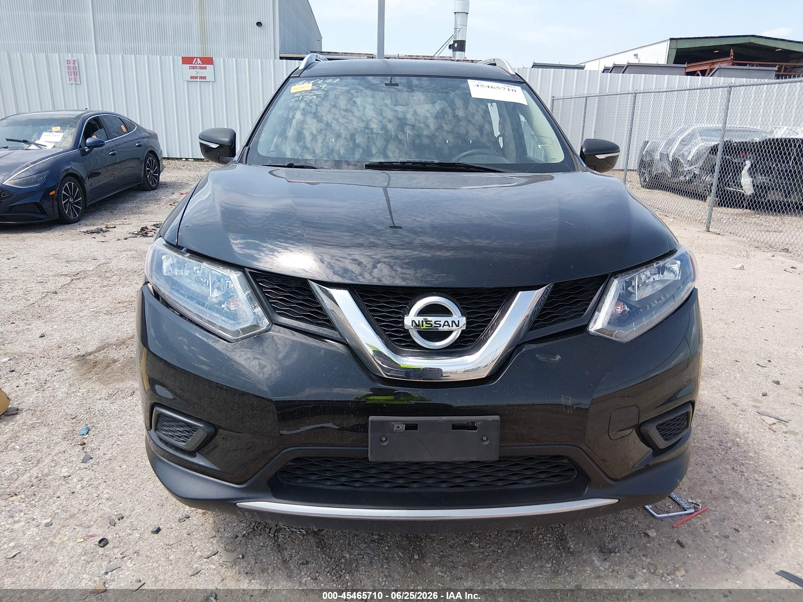 2015 Nissan Rogue Sv Black vin: KNMAT2MV0FP520129