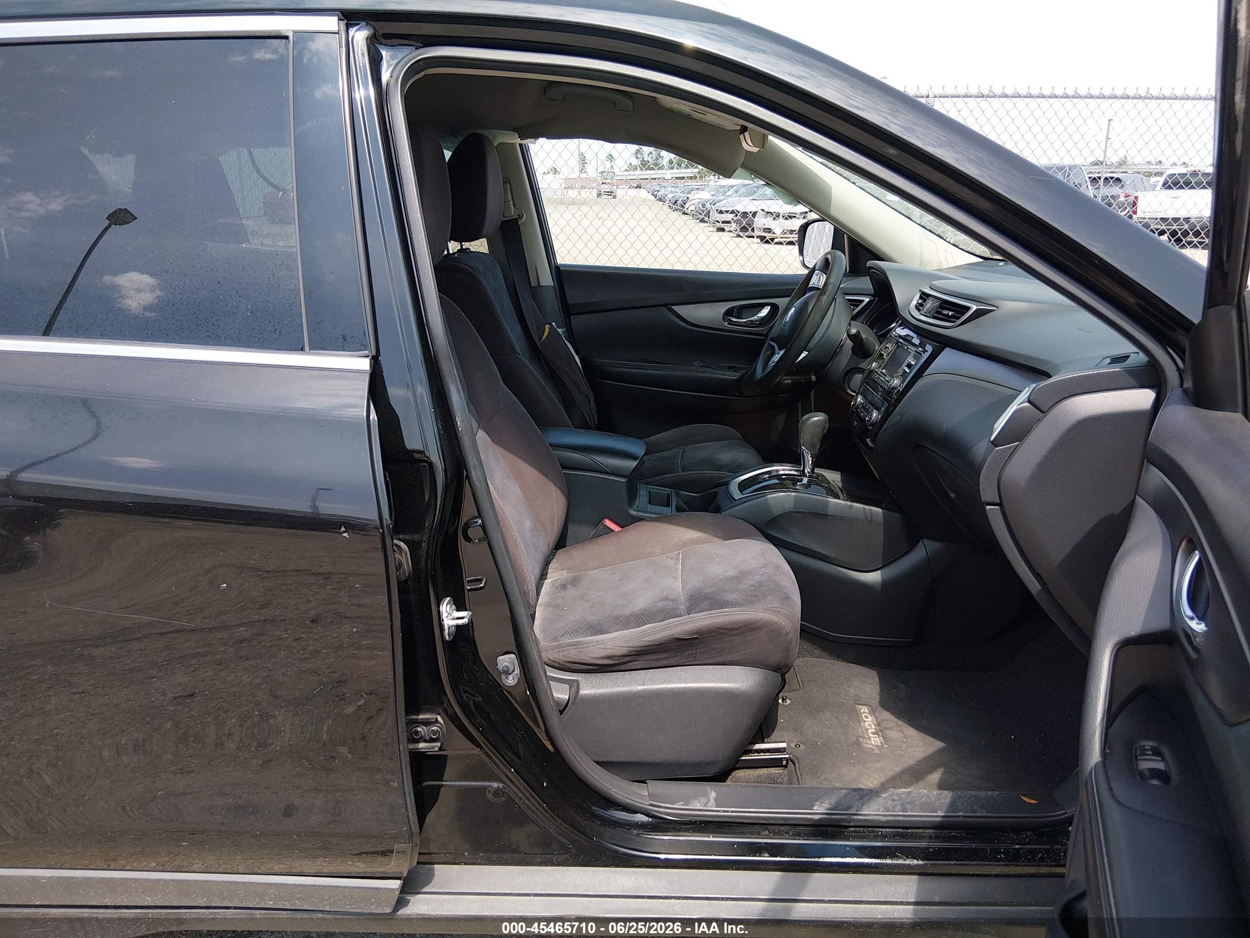 2015 Nissan Rogue Sv Black vin: KNMAT2MV0FP520129
