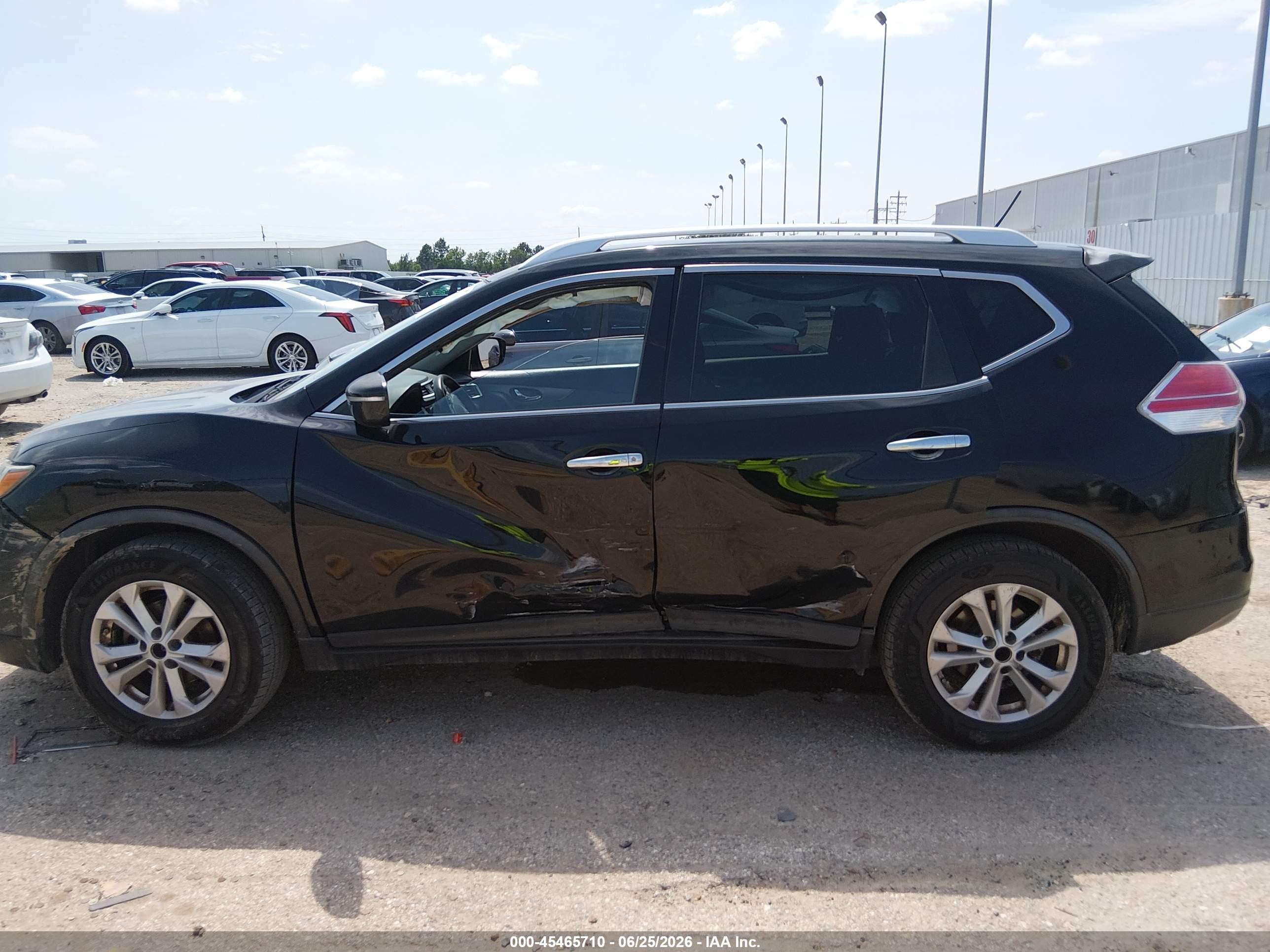 2015 Nissan Rogue Sv Black vin: KNMAT2MV0FP520129