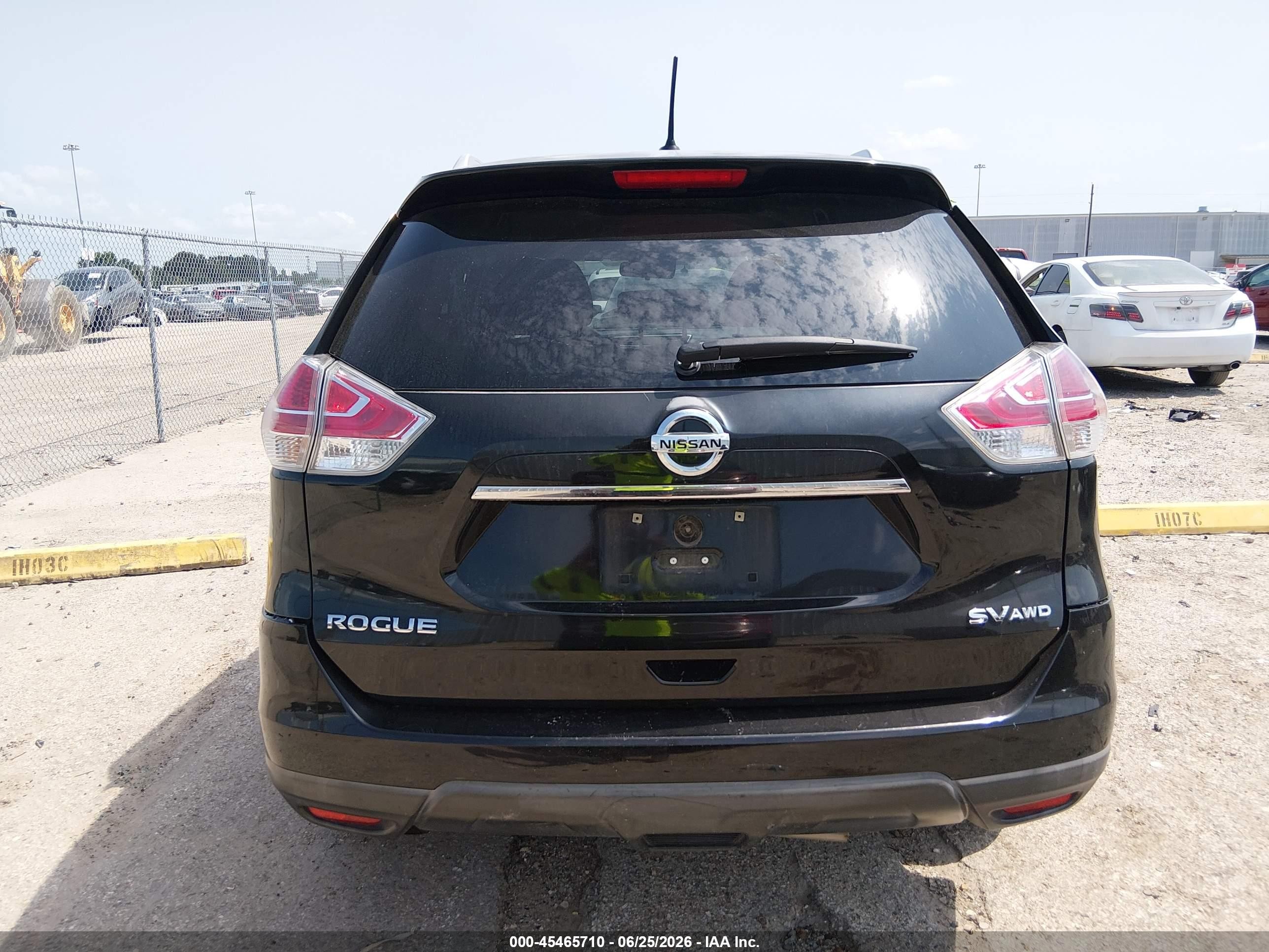 2015 Nissan Rogue Sv Black vin: KNMAT2MV0FP520129