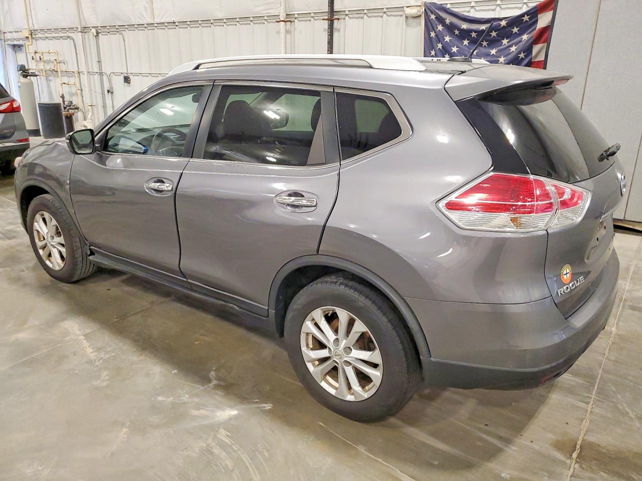 2015 Nissan Rogue Sv Gray vin: KNMAT2MV0FP520678