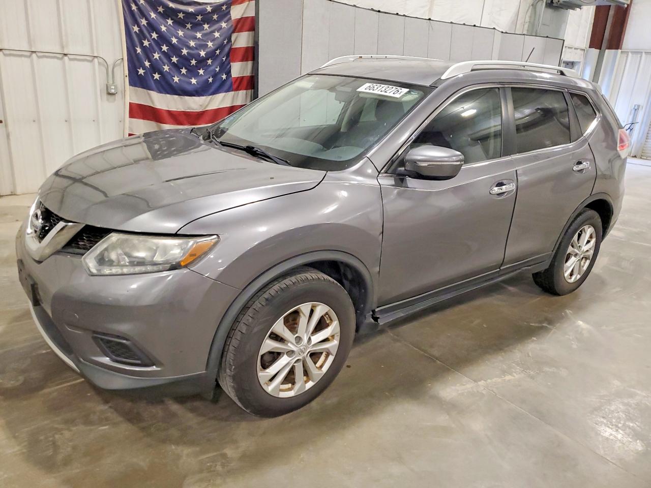 2015 Nissan Rogue Sv Gray vin: KNMAT2MV0FP520678