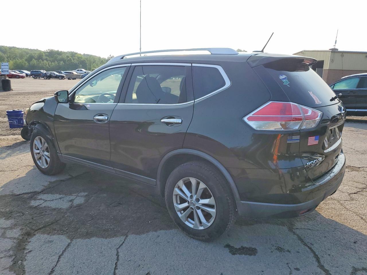 2015 Nissan Rogue S Black vin: KNMAT2MV0FP521863