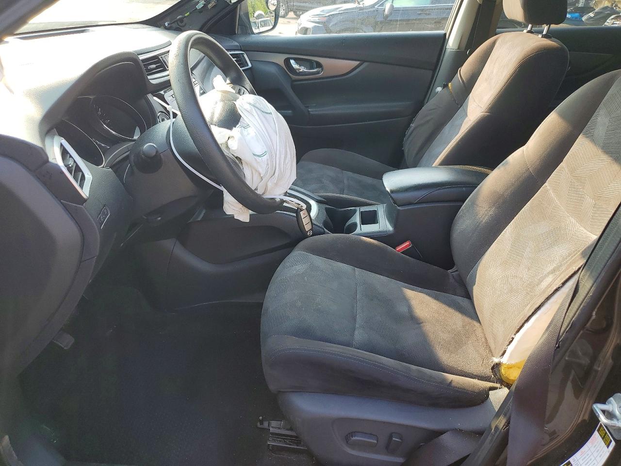 2015 Nissan Rogue S Black vin: KNMAT2MV0FP521863