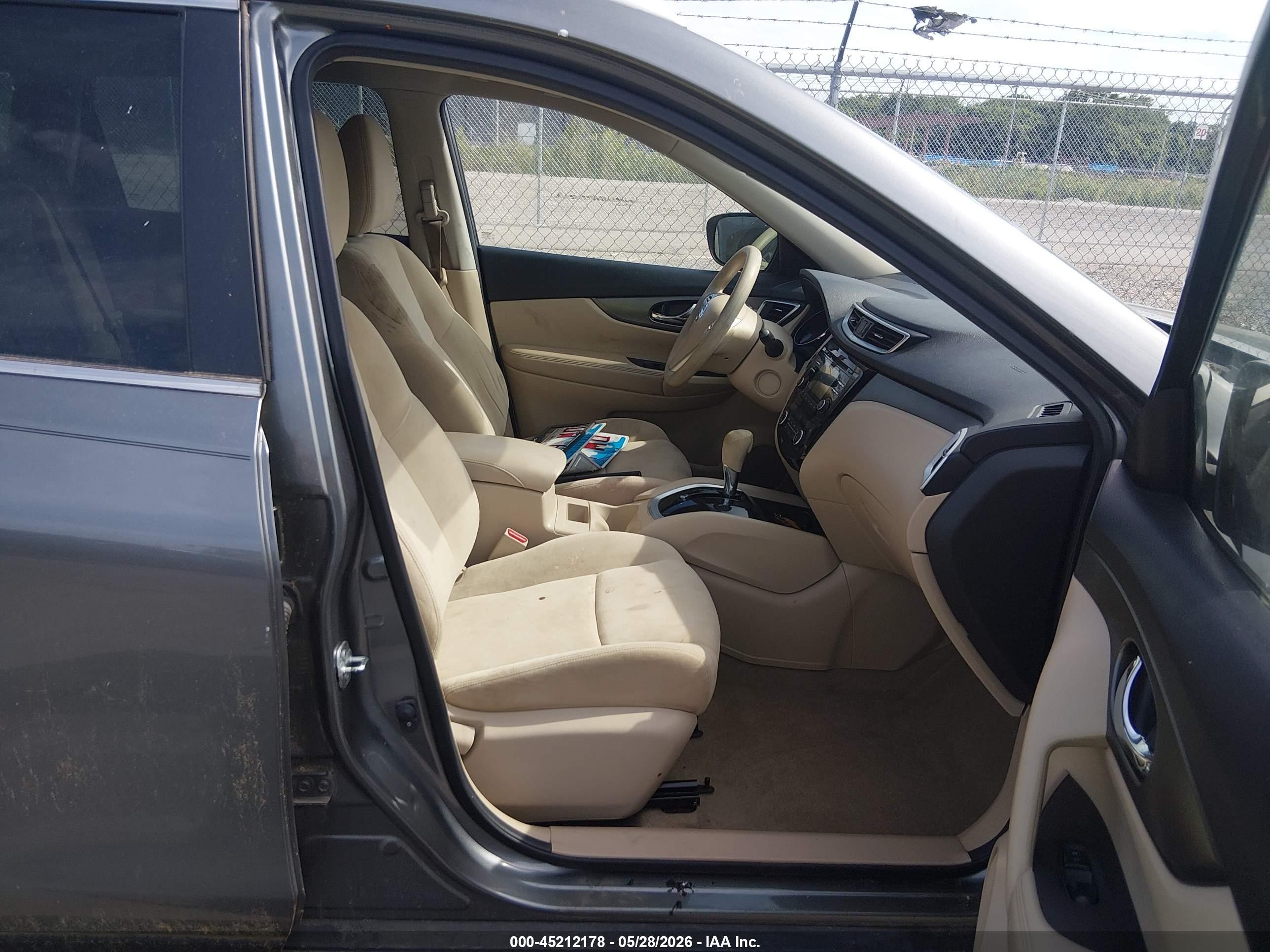 2015 Nissan Rogue Sv Gray vin: KNMAT2MV0FP543989