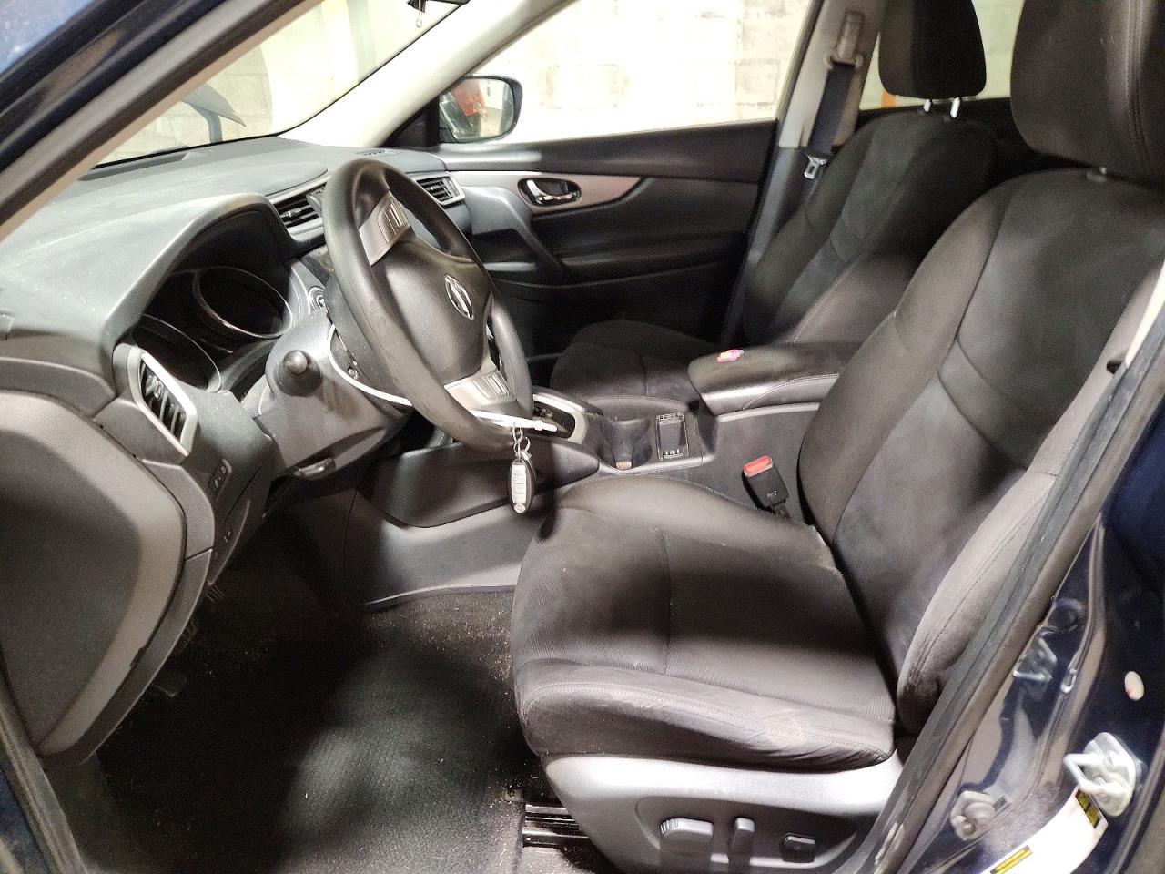2015 Nissan Rogue Sv Синий vin: KNMAT2MV0FP552918
