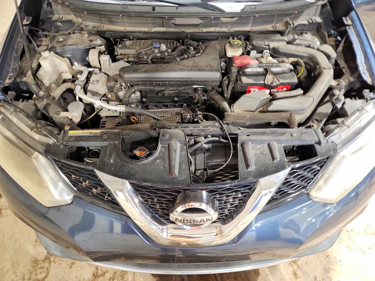 2015 Nissan Rogue Sv Синий vin: KNMAT2MV0FP552918