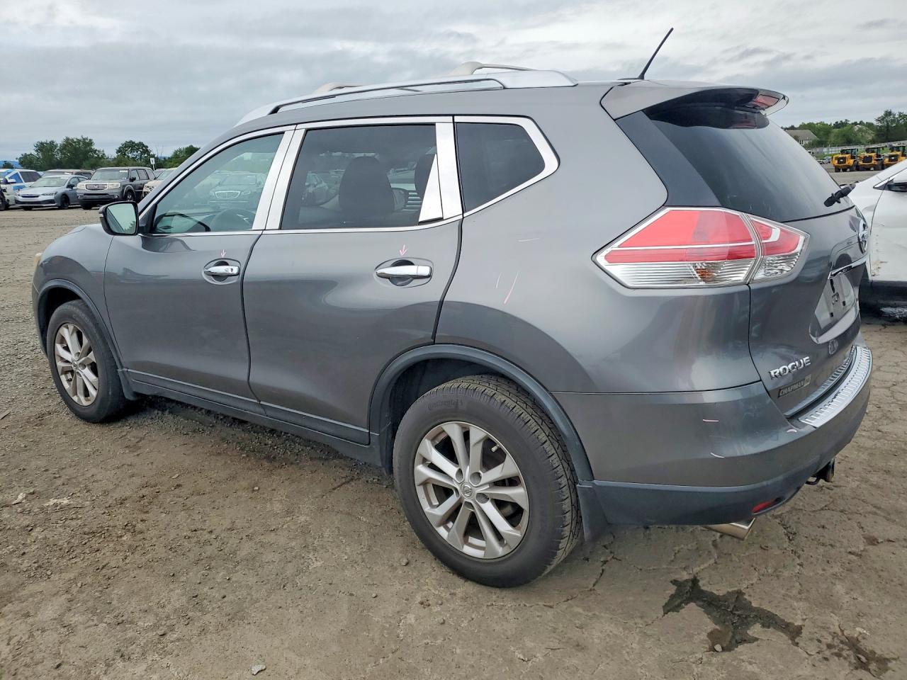 2015 Nissan Rogue Sv Gray vin: KNMAT2MV0FP555379