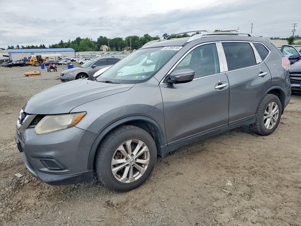 2015 Nissan Rogue Sv Gray vin: KNMAT2MV0FP555379