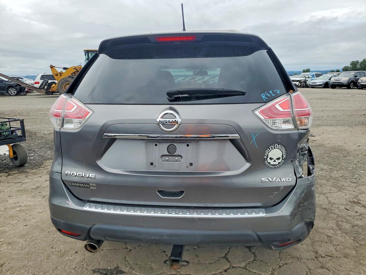 2015 Nissan Rogue Sv Gray vin: KNMAT2MV0FP555379