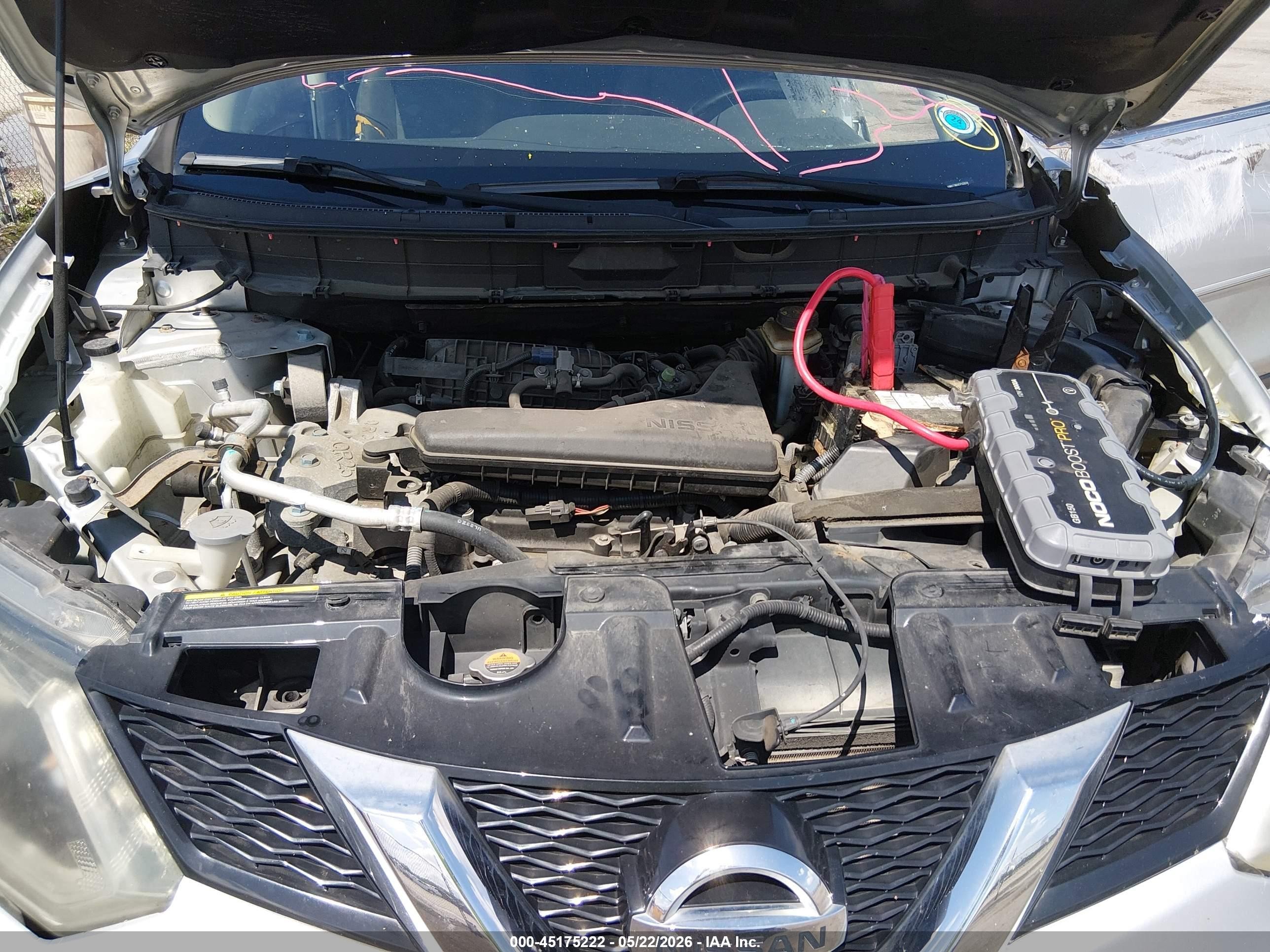 2015 Nissan Rogue Sv Silver vin: KNMAT2MV0FP560694