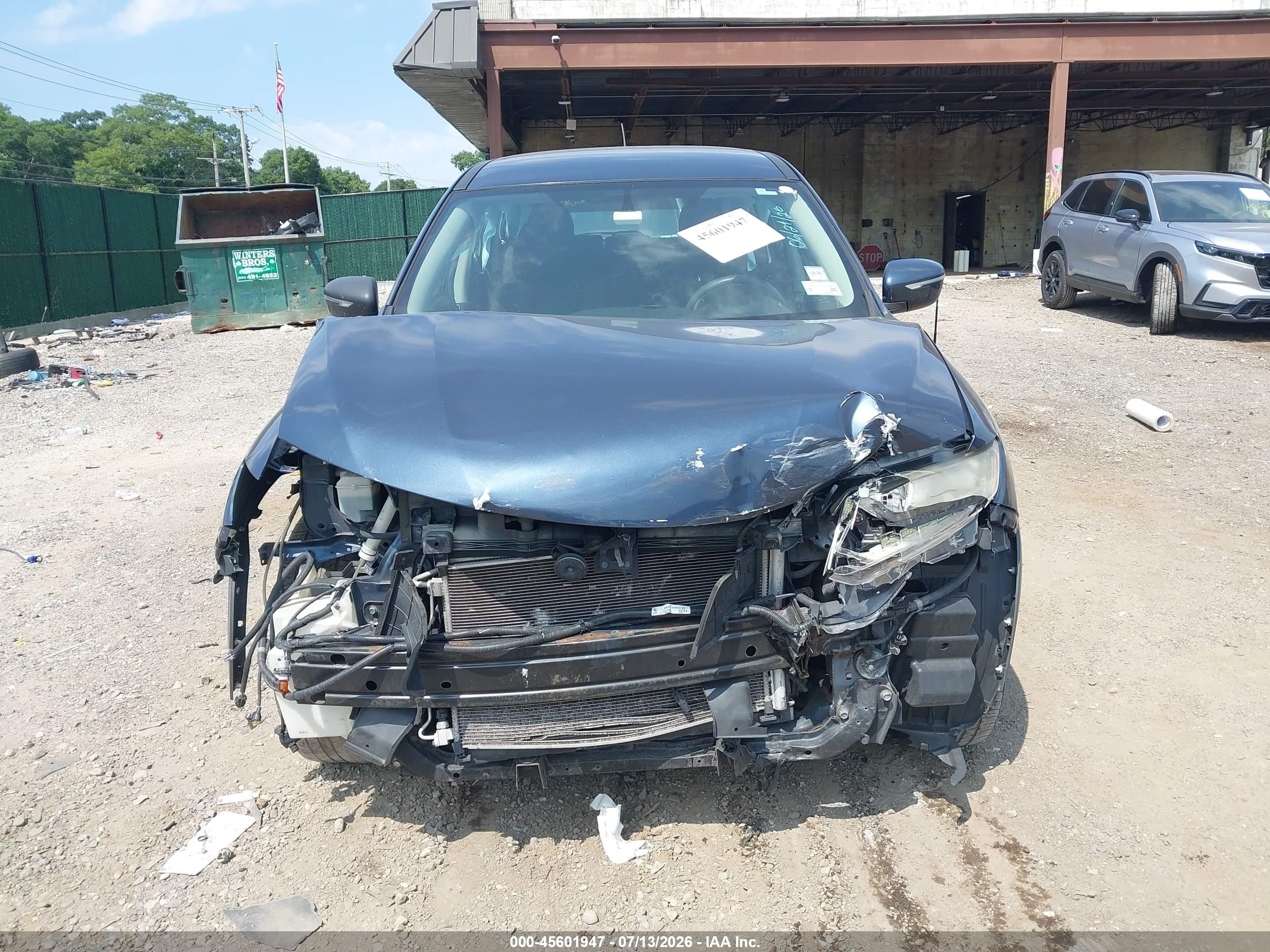 2015 Nissan Rogue S Blue vin: KNMAT2MV0FP568424