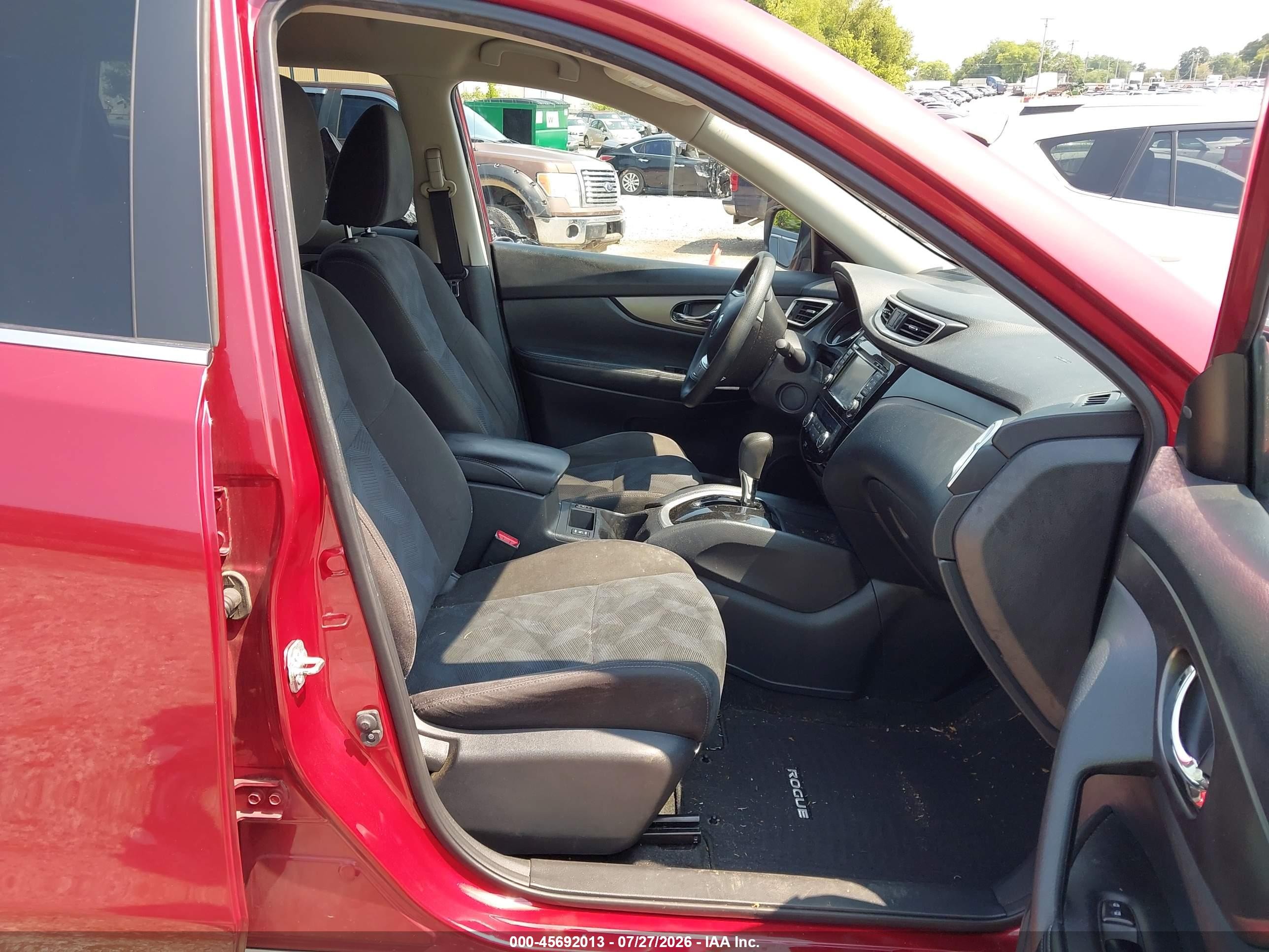 2015 Nissan Rogue Sv Red vin: KNMAT2MV0FP576426