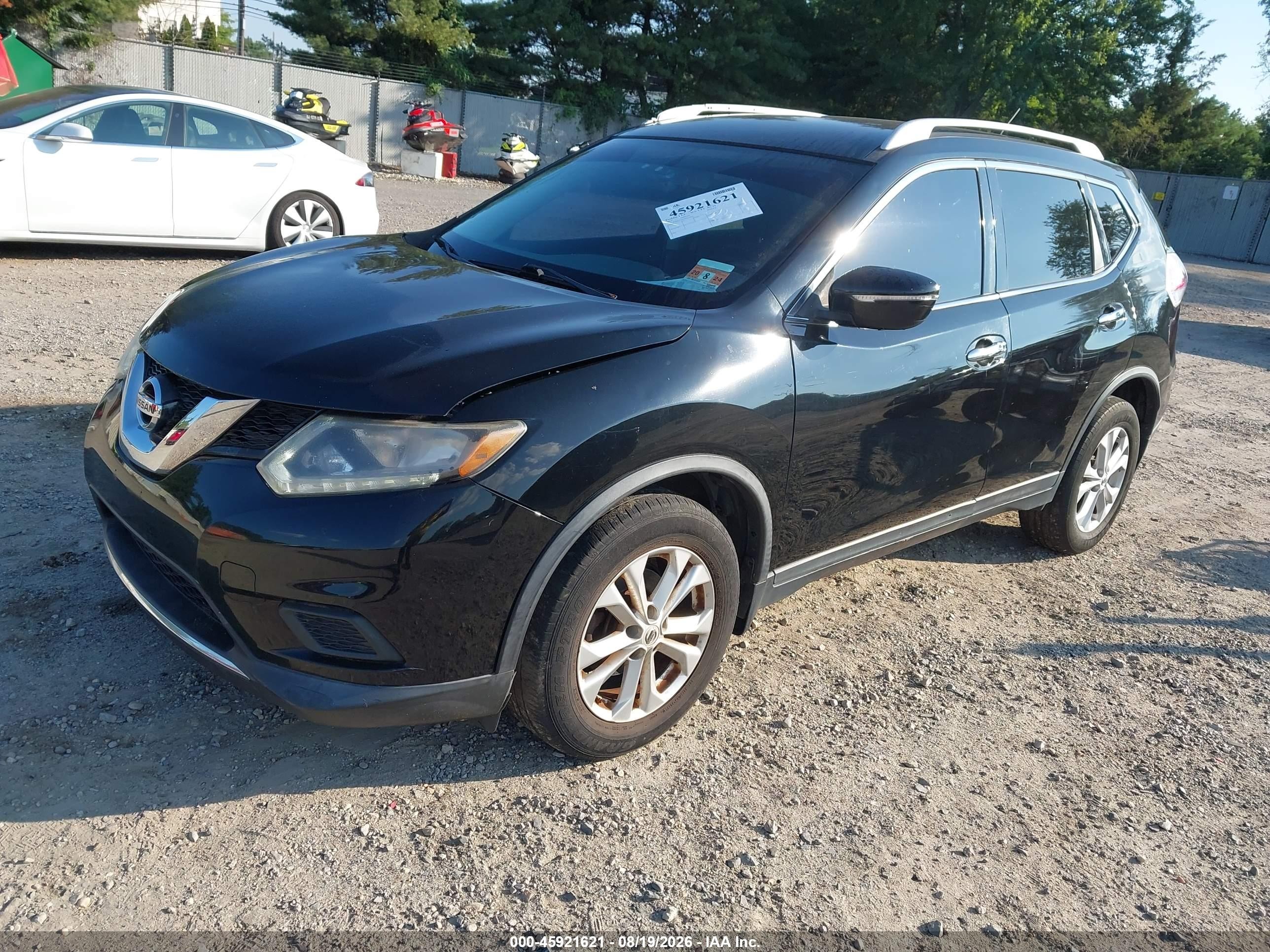 2015 Nissan Rogue Sv Black vin: KNMAT2MV0FP576992