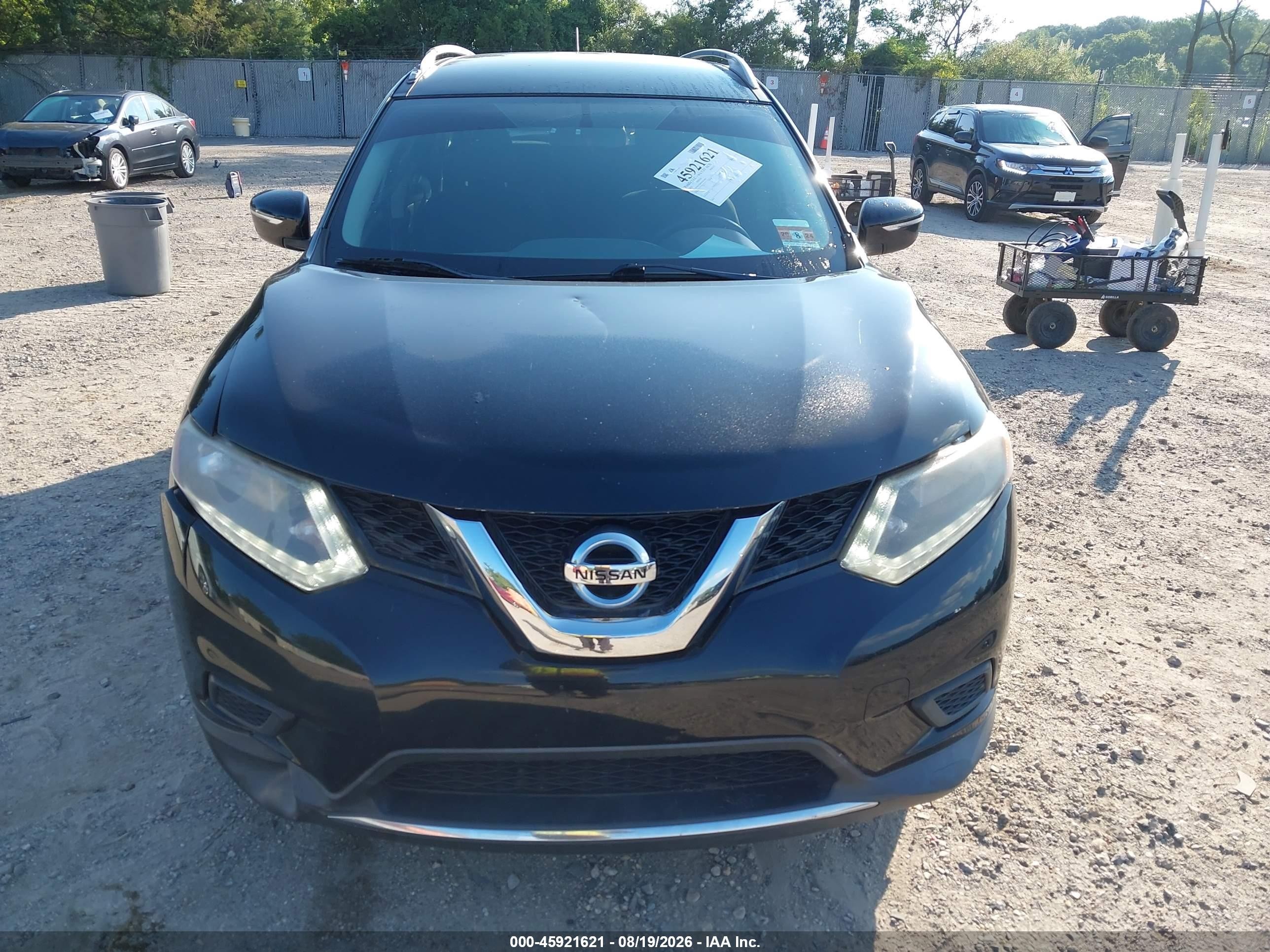 2015 Nissan Rogue Sv Black vin: KNMAT2MV0FP576992