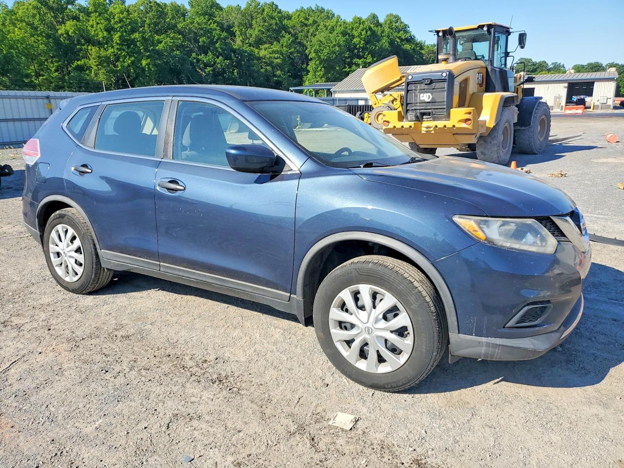 2016 Nissan Rogue S Синий vin: KNMAT2MV0GP637291