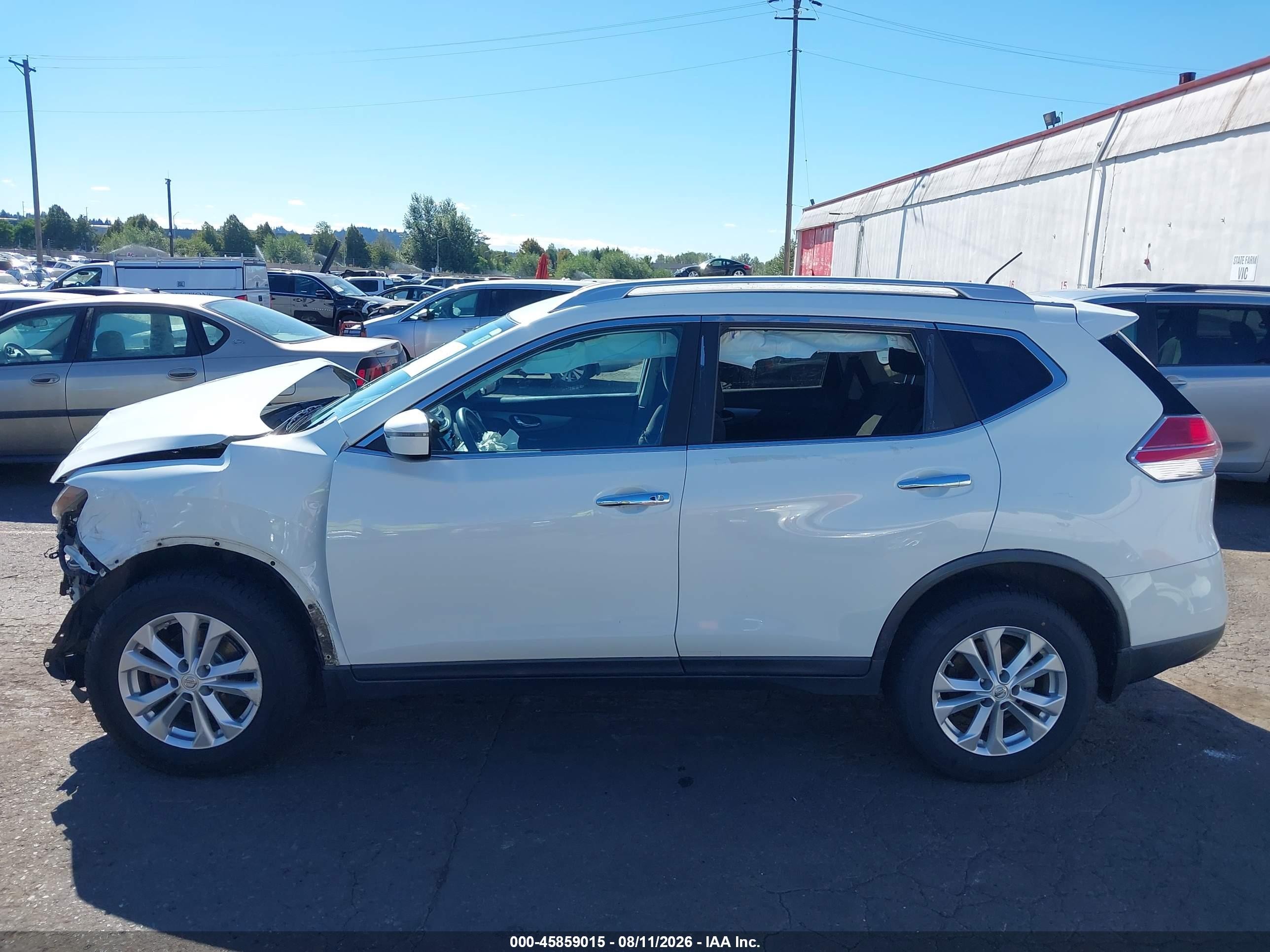 2016 Nissan Rogue Sv White vin: KNMAT2MV0GP653569
