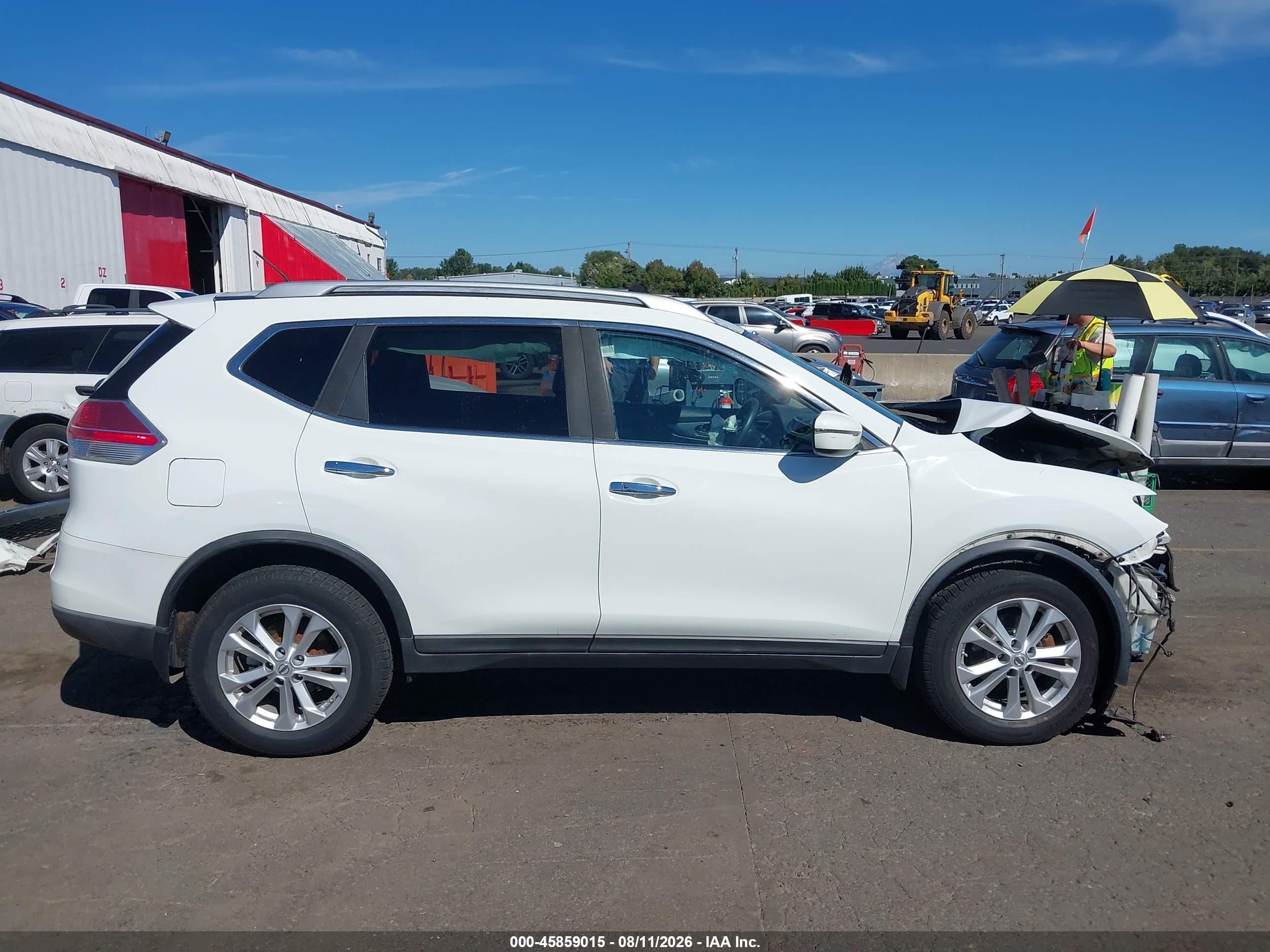 2016 Nissan Rogue Sv White vin: KNMAT2MV0GP653569