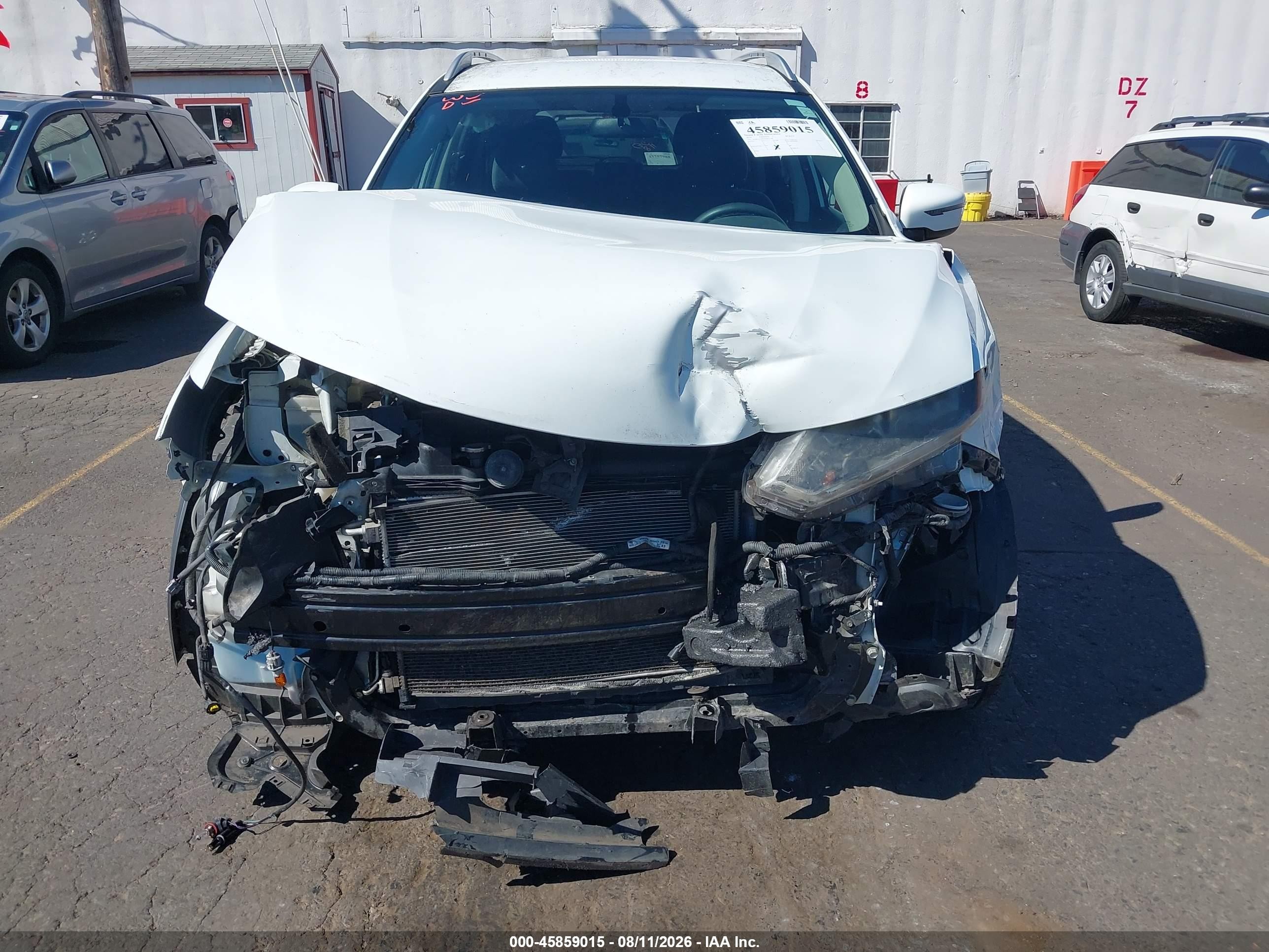 2016 Nissan Rogue Sv White vin: KNMAT2MV0GP653569